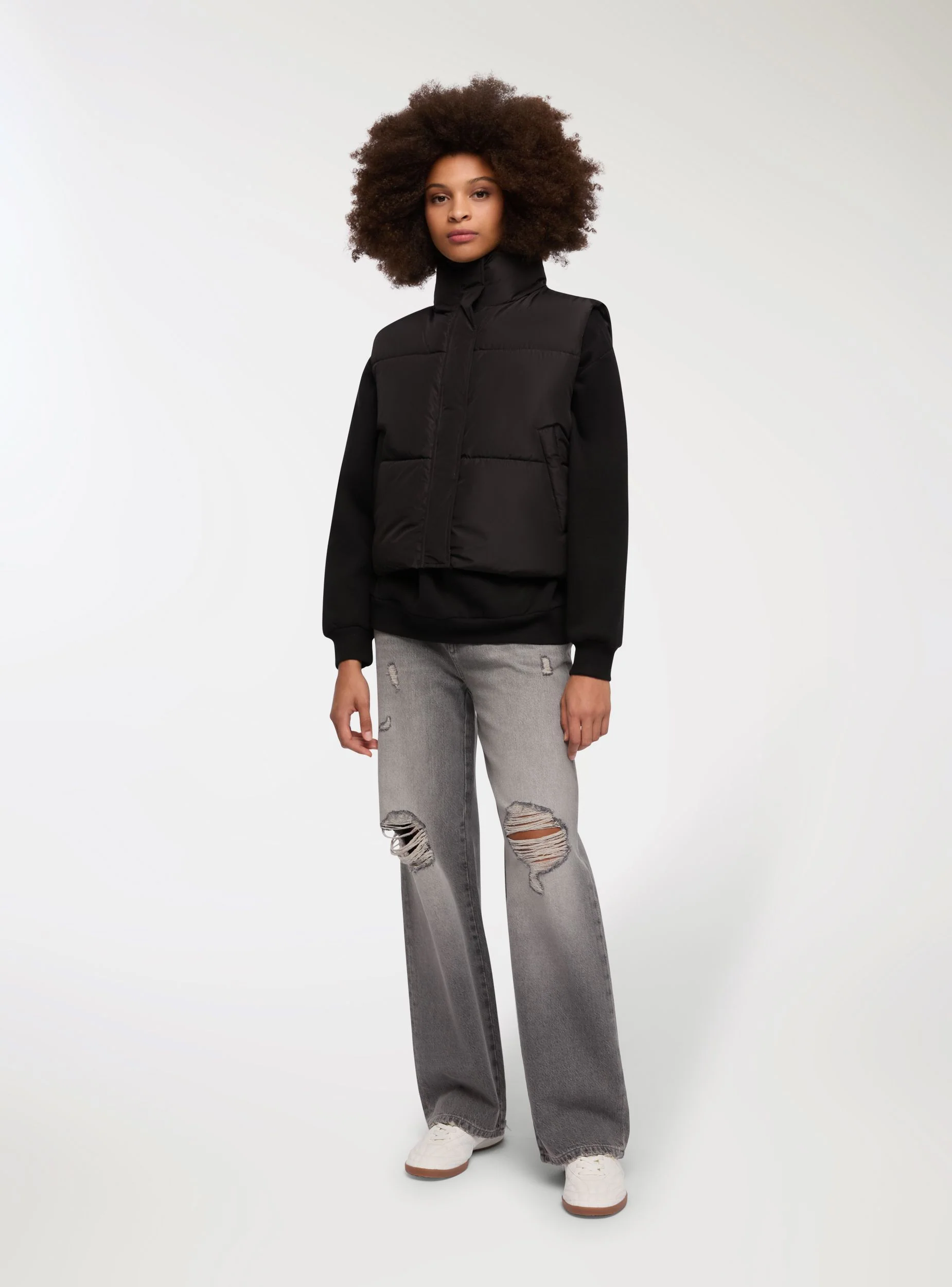 Gilet imbottito con collo alto - Image 3