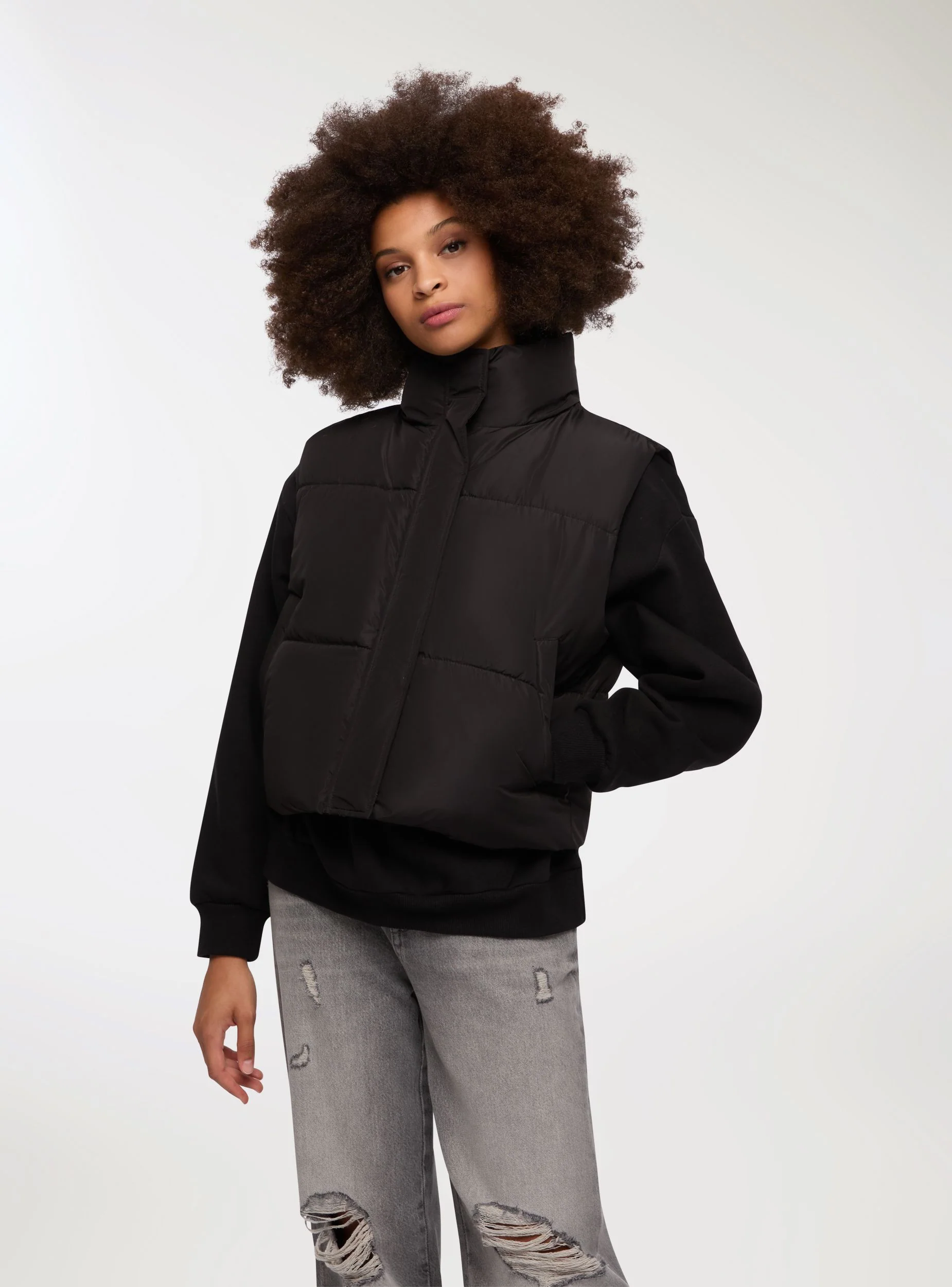 Gilet imbottito con collo alto - Image 4