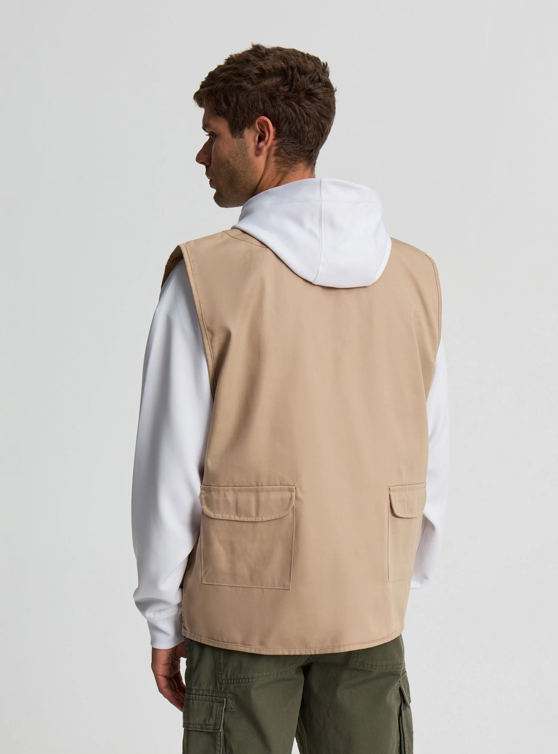 Gilet utility con tasche e zip - Image 2
