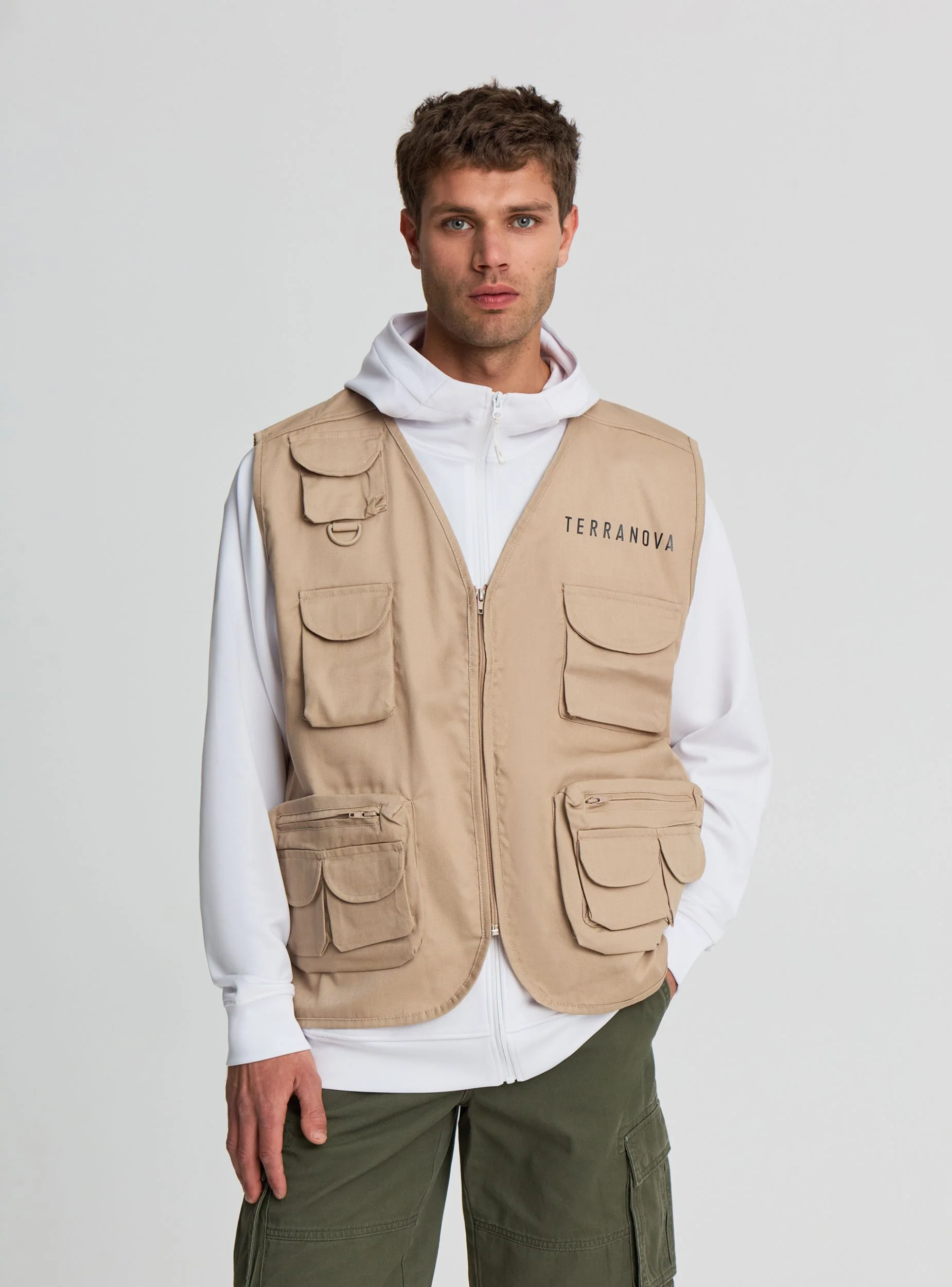 Gilet utility con tasche e zip - Image 4