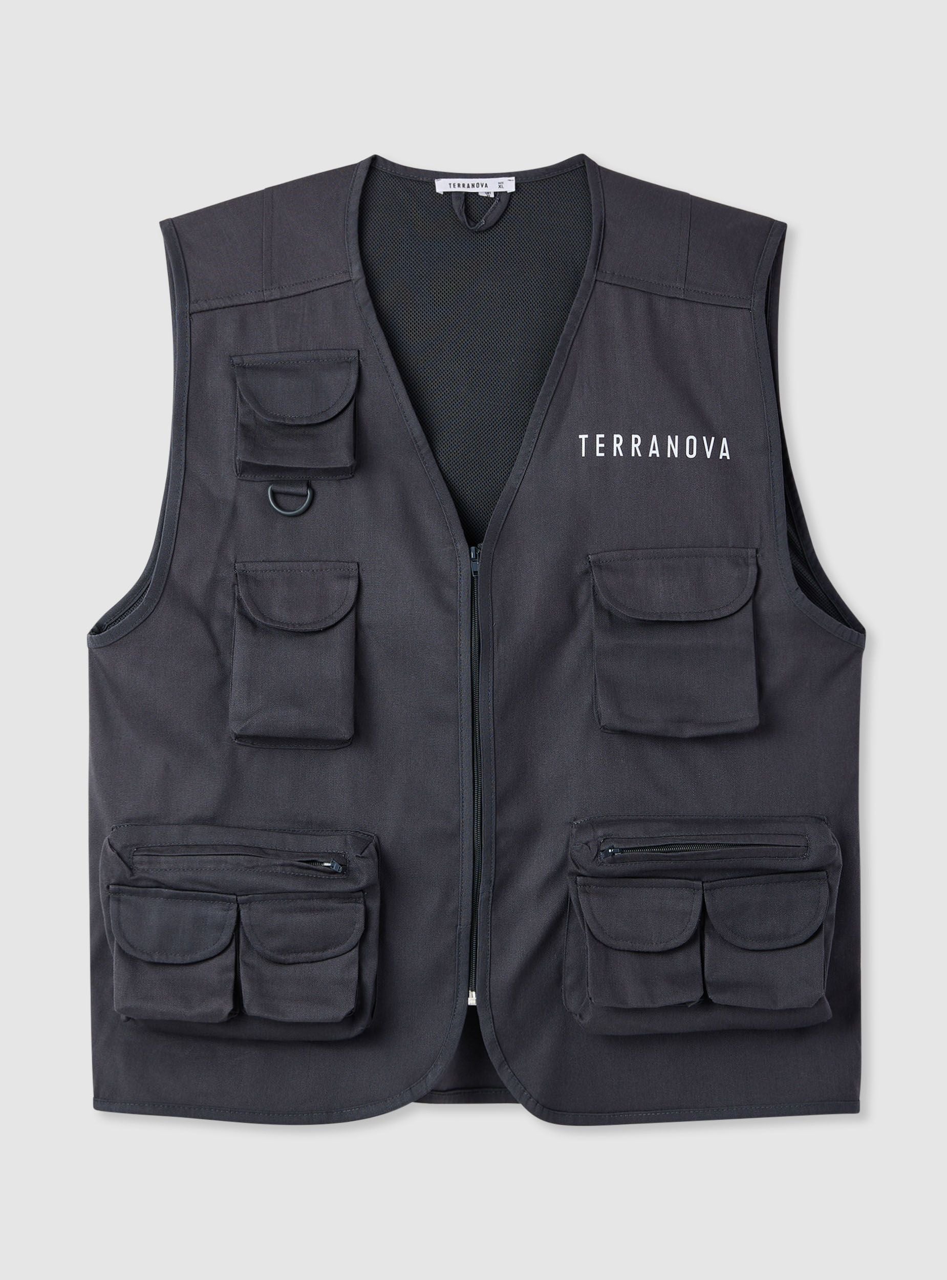 Gilet utility con tasche e zip