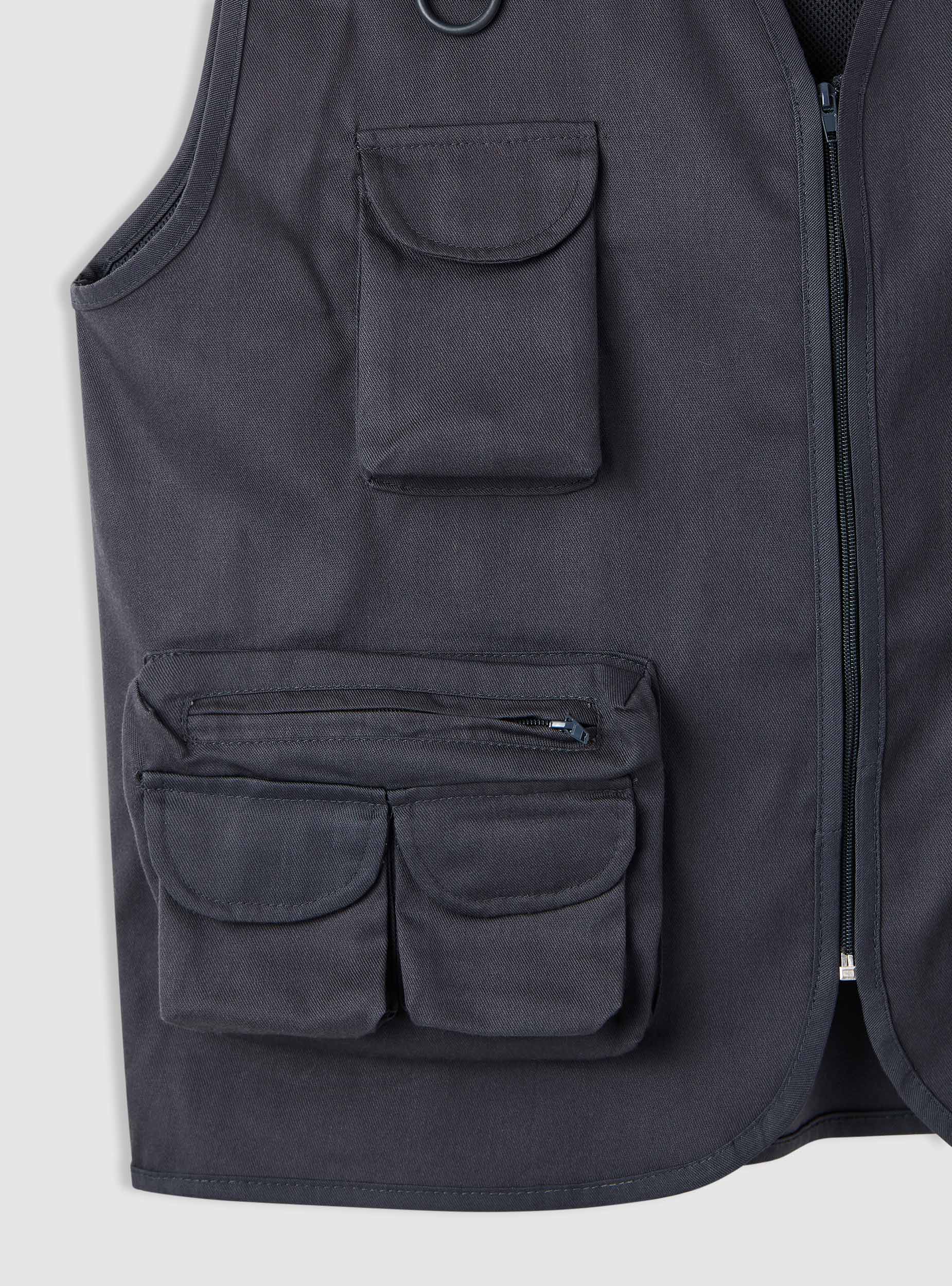 Gilet utility con tasche e zip - Image 3