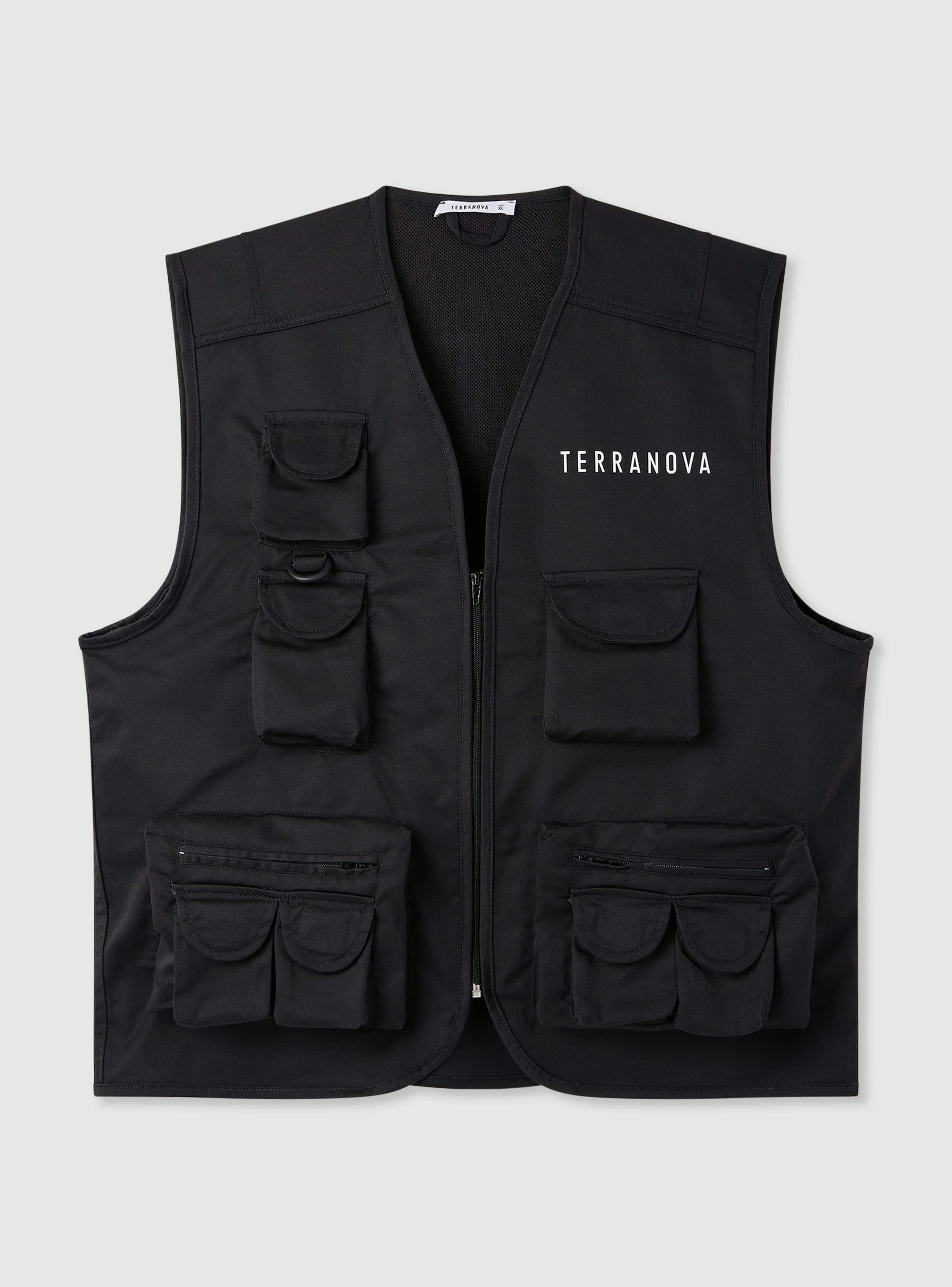 Gilet utility con tasche e zip