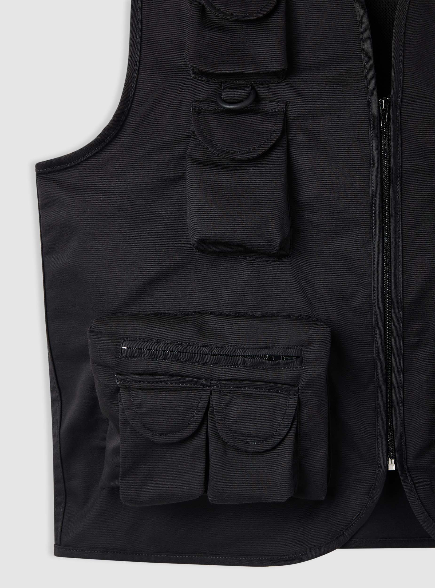 Gilet utility con tasche e zip - Image 3