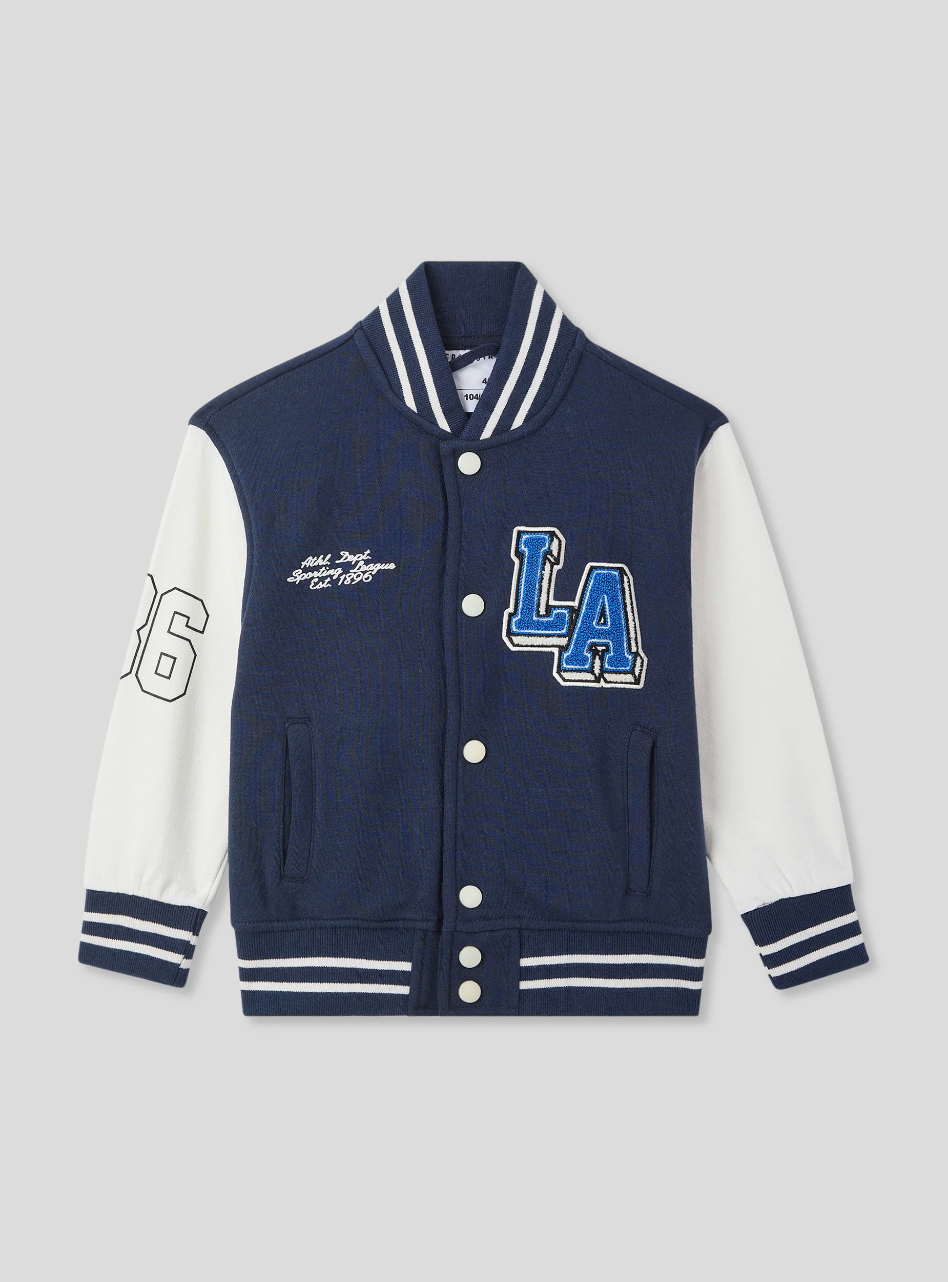 Giubbino bomber in felpa stile college - Image 5