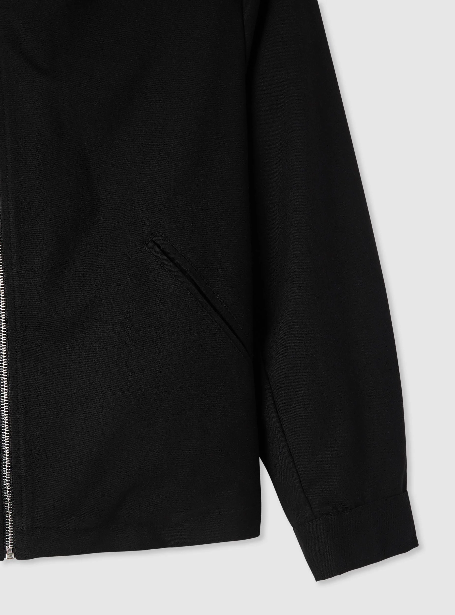 Giubbino con zip e collo camicia tinta unita - Image 6