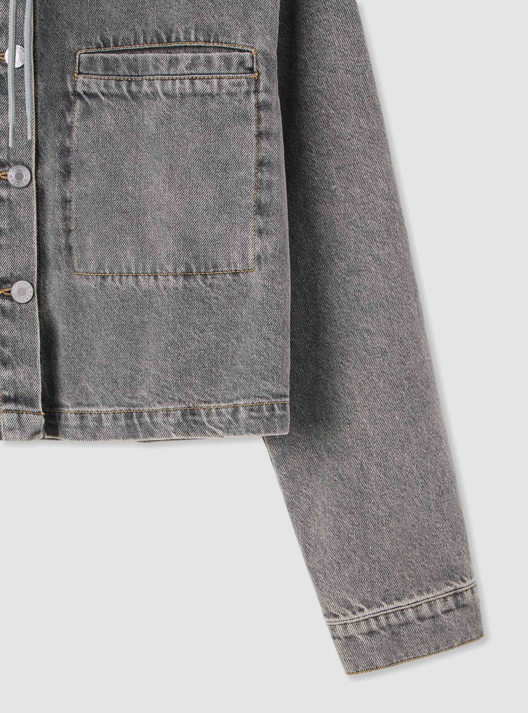 Giubbino denim con cappuccio - Image 5