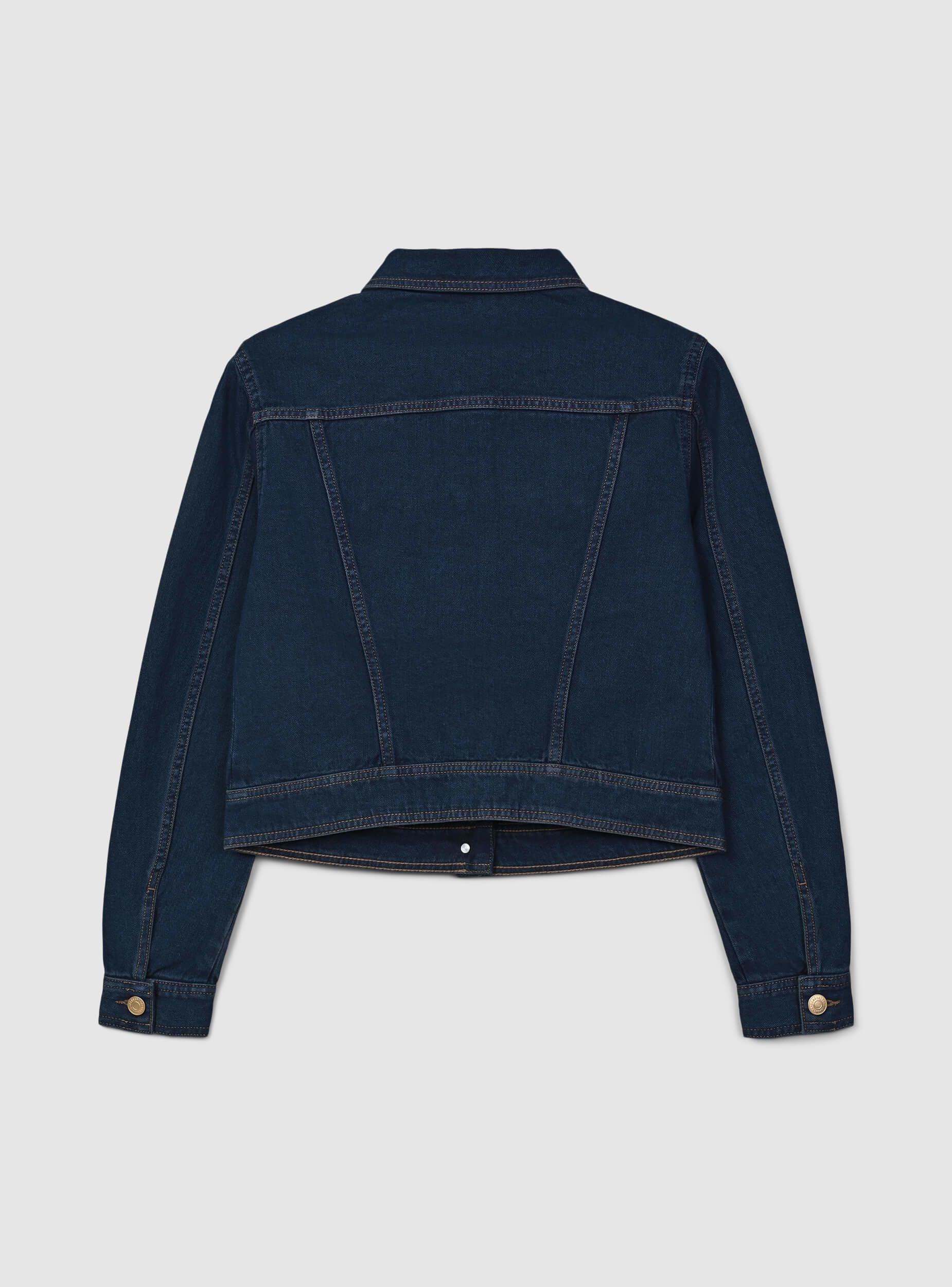 Giubbino di jeans scuro con tasche - Image 7