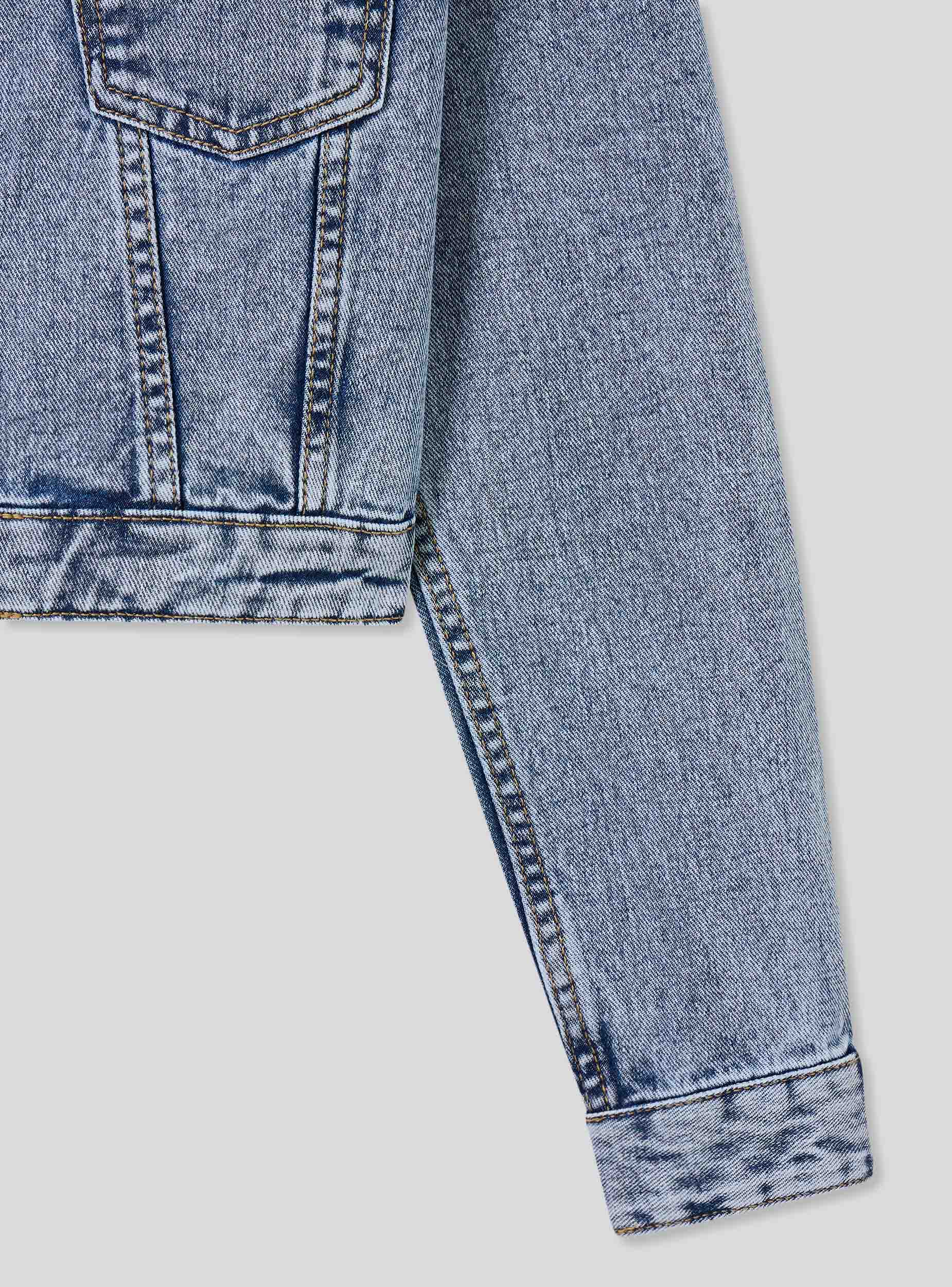 Giubbino in jeans con perle e strass - Image 7