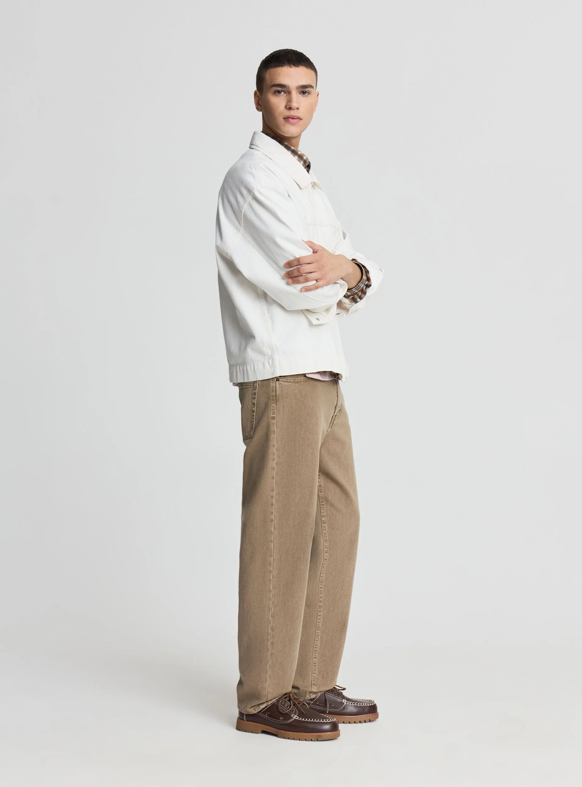 Giubbotto boxy con zip e tasconi - Image 3