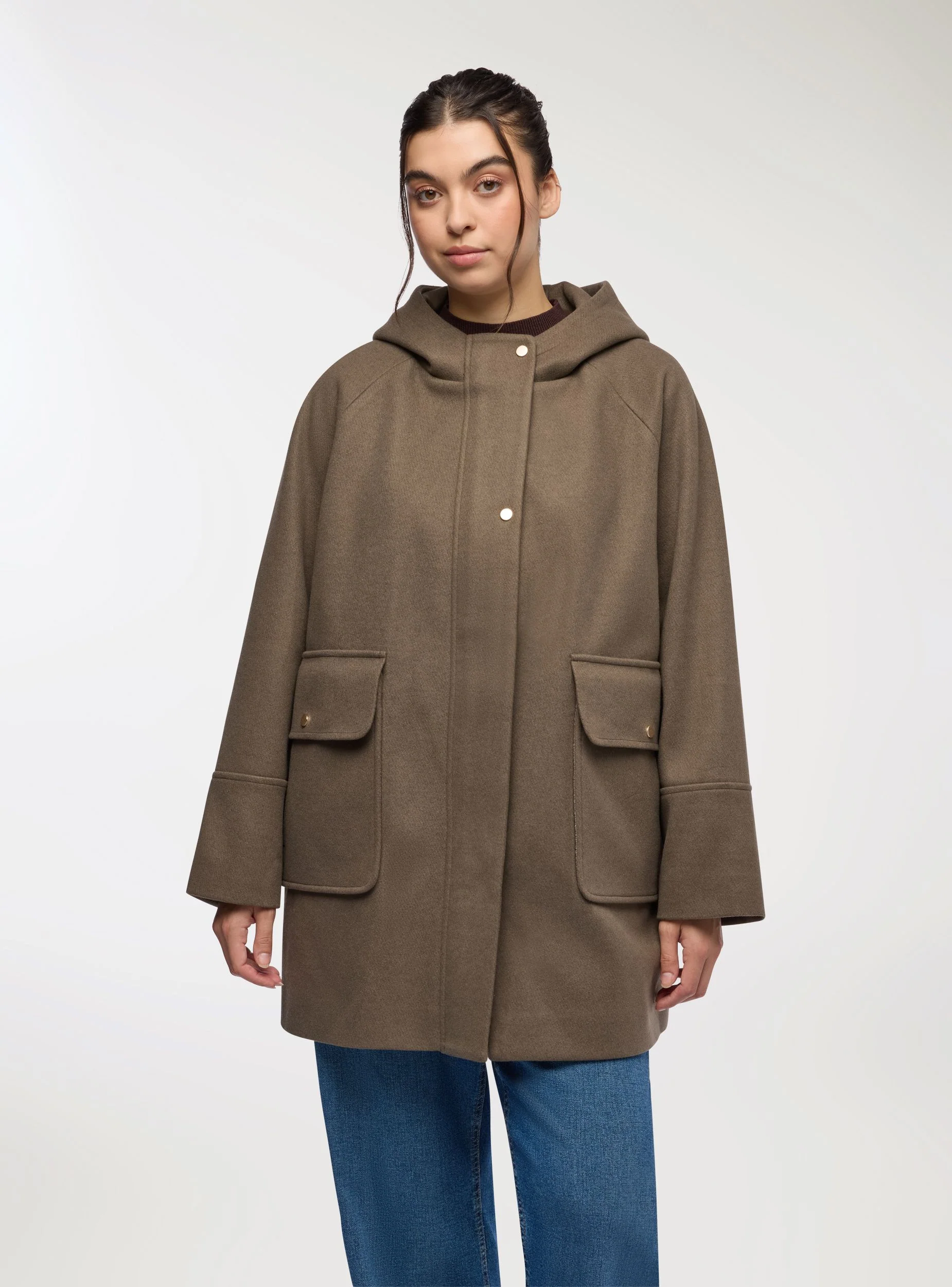 Giubbotto effetto velour con cappuccio - Image 2