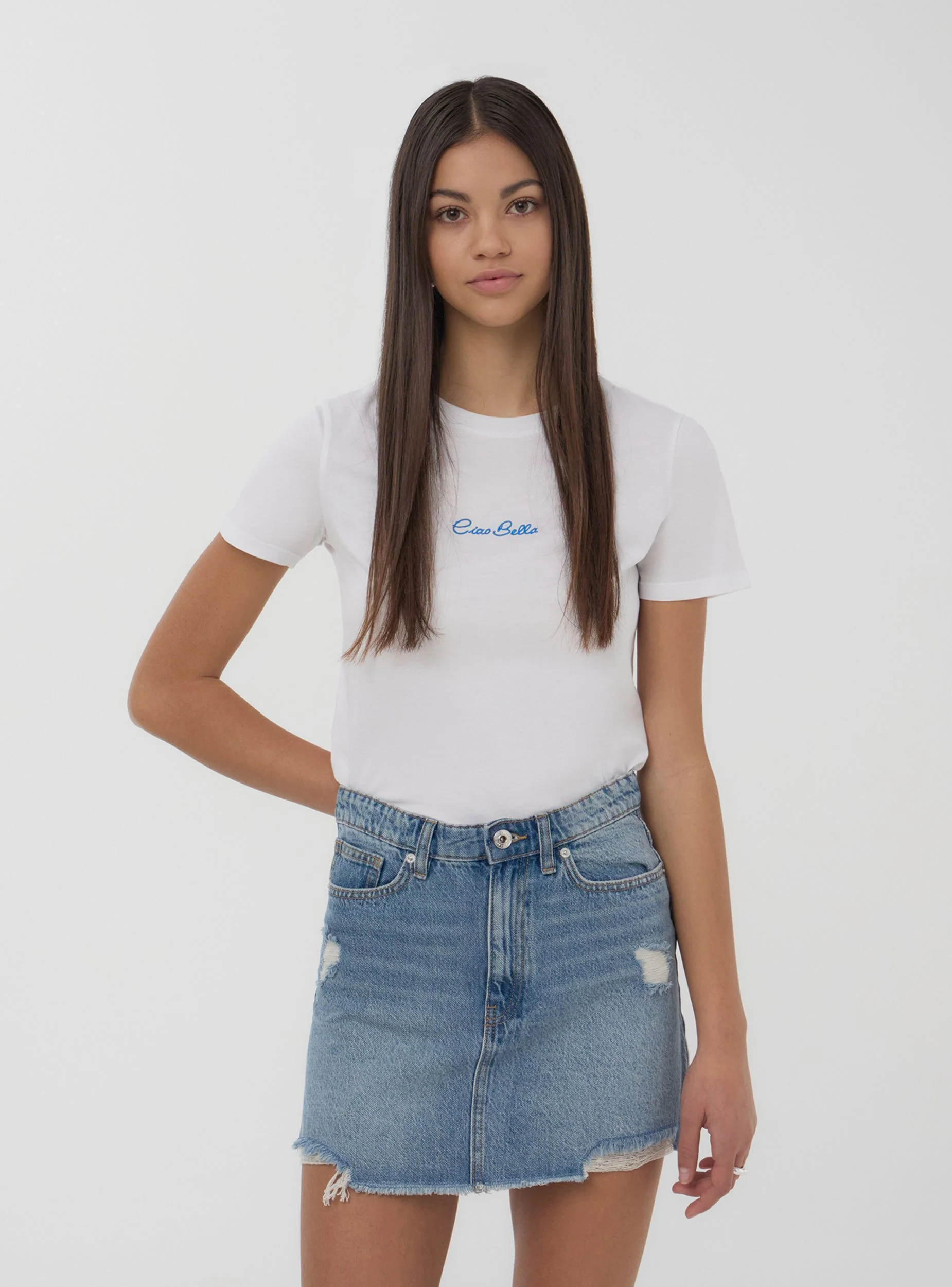 Gonna in jeans con strappi - Image 2