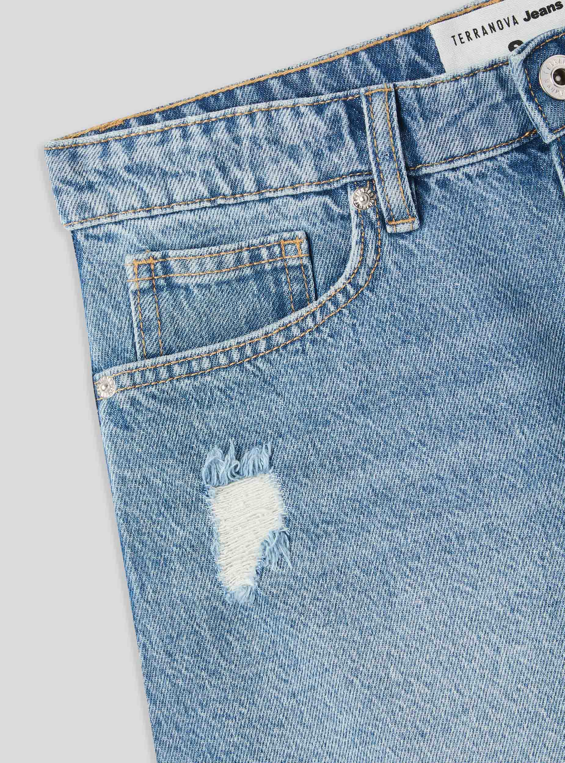 Gonna in jeans con strappi - Image 4