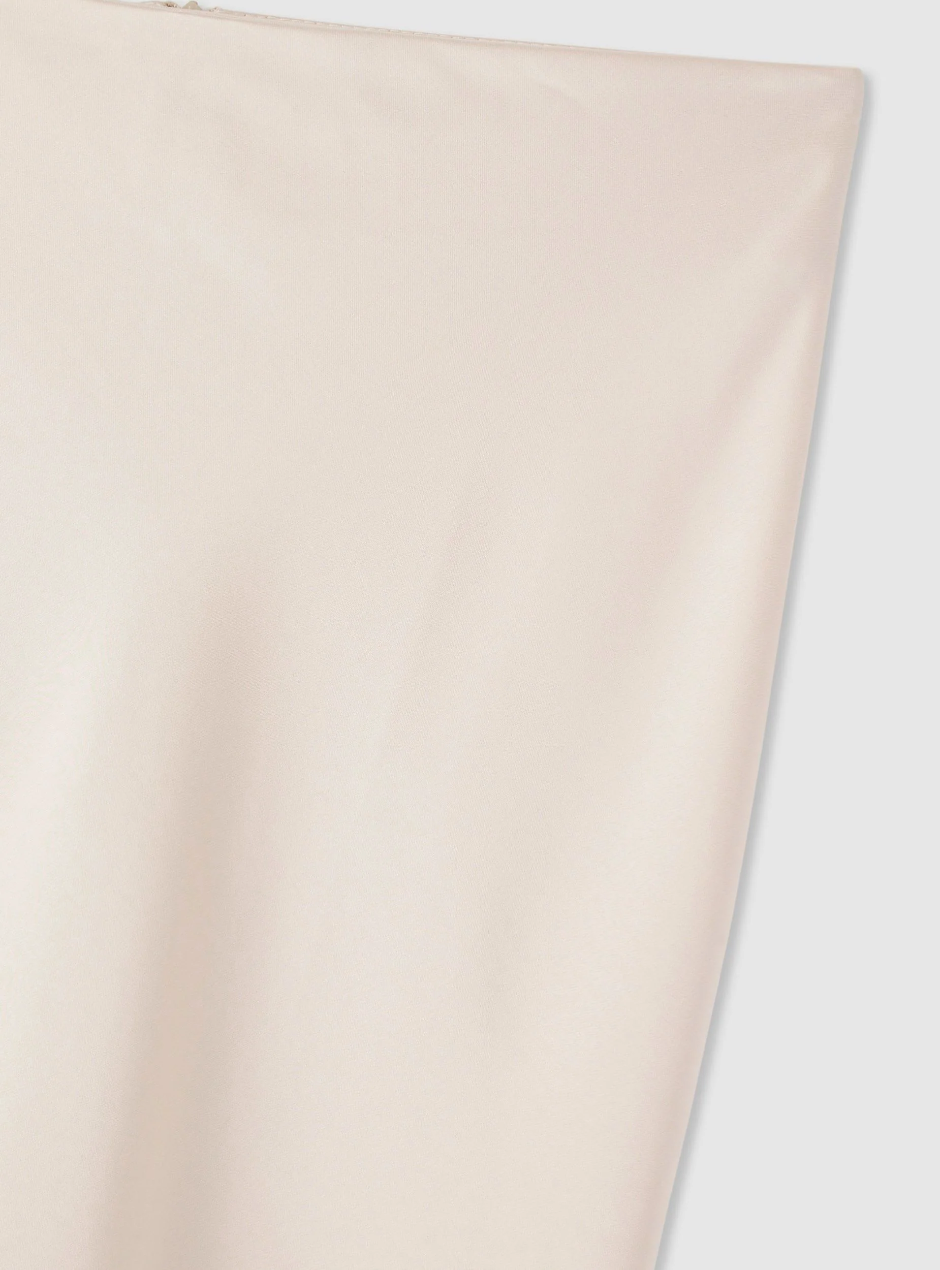 Gonna longuette a tinta unita con bordo in pizzo satin - Image 6
