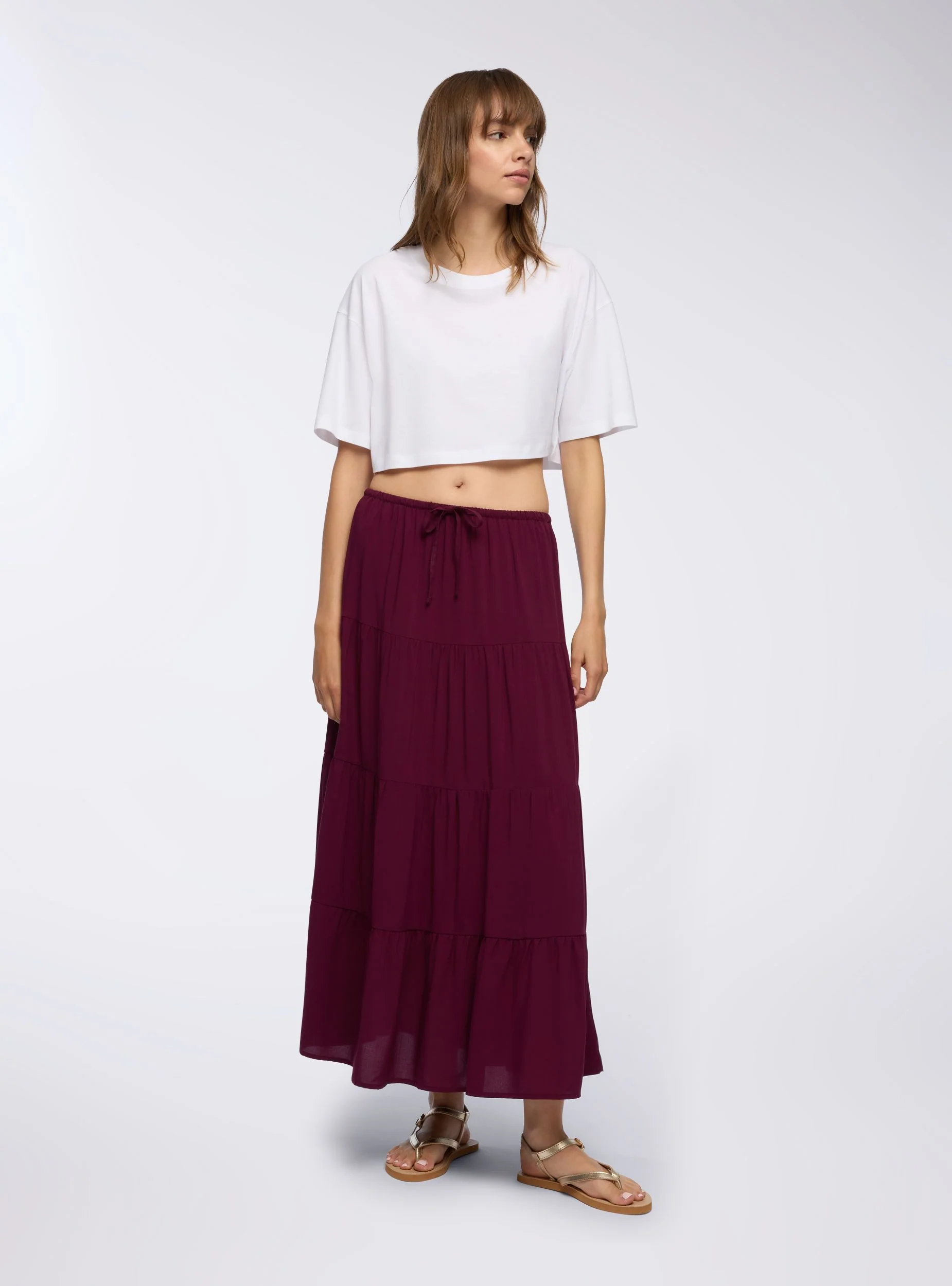 Gonna lunga con balze e coulisse - Image 2