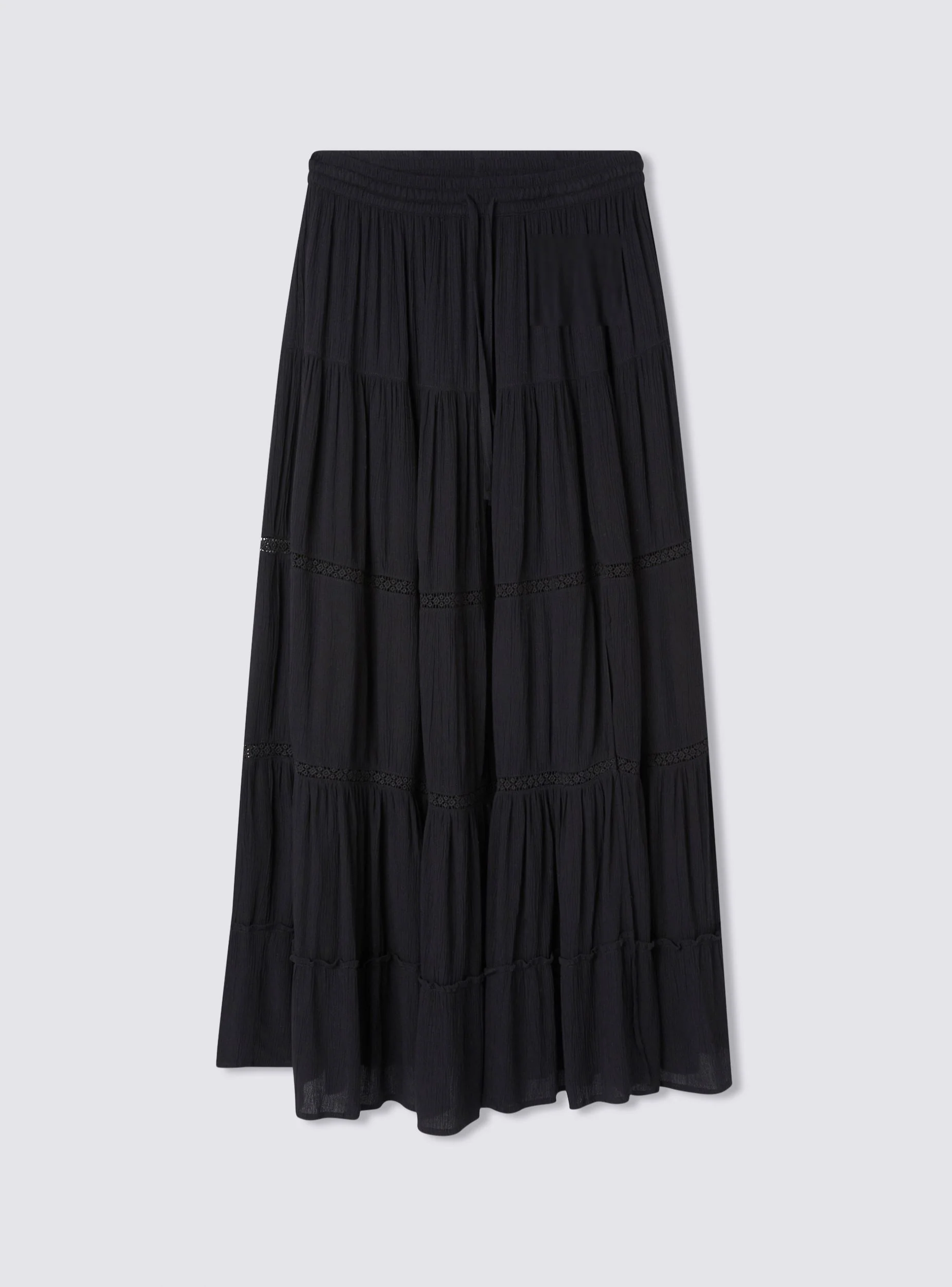 Gonna lunga con inserto in macramè - Image 7