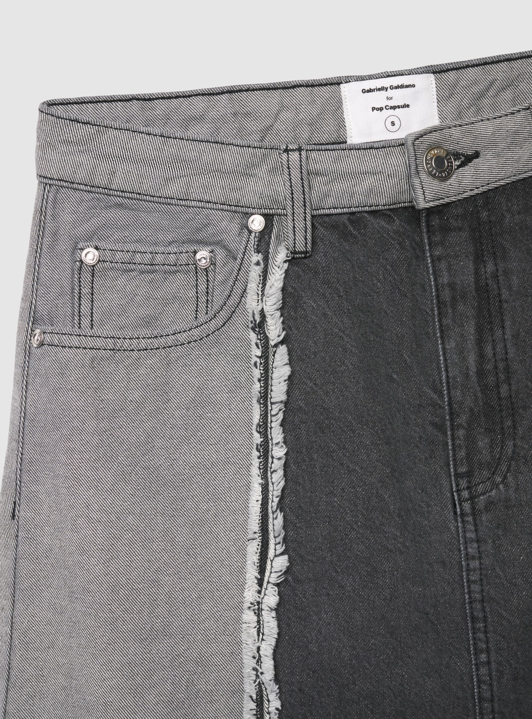 Gonna lunga in denim con scritta TRNPOPLAB - Image 2