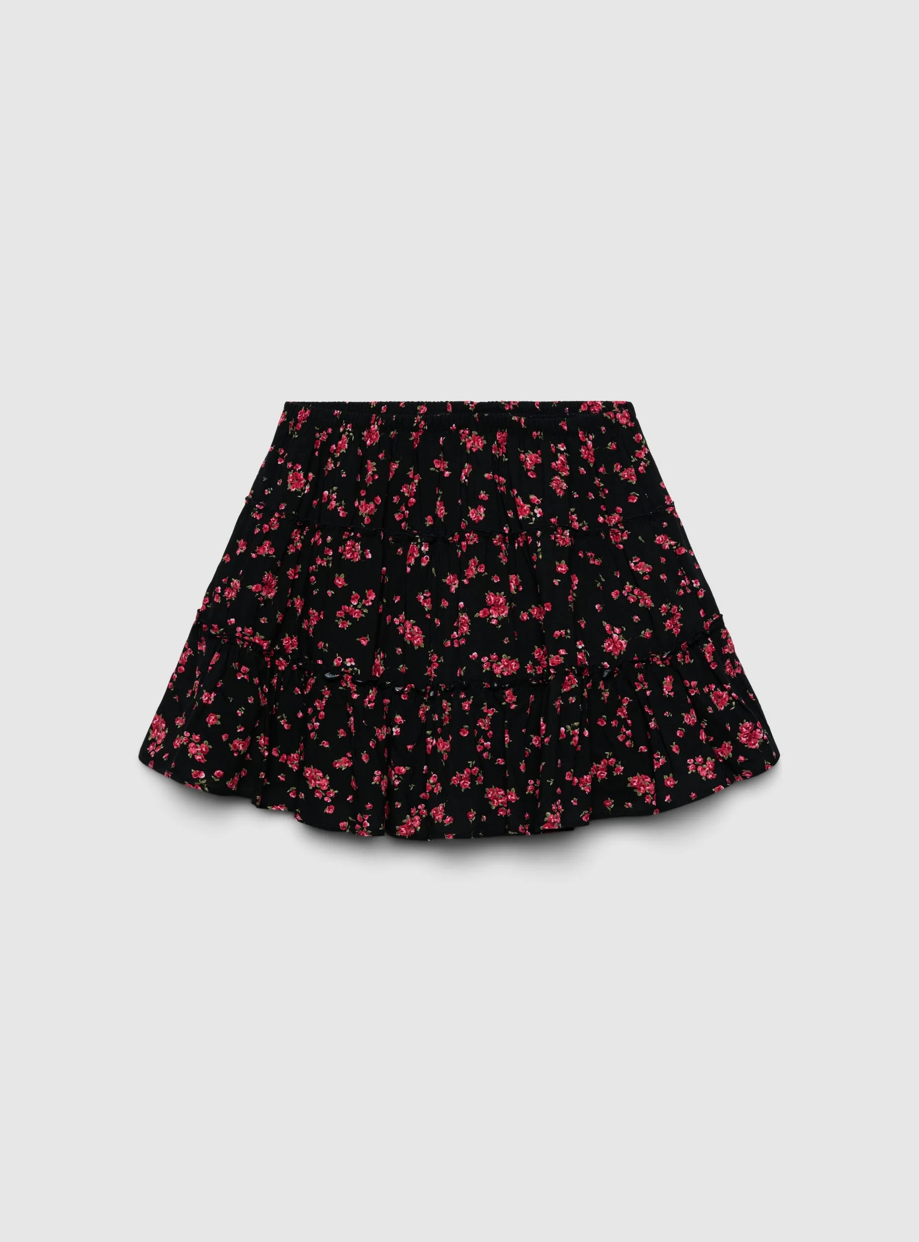 Gonna mini a balze con stampa floreale - Image 7