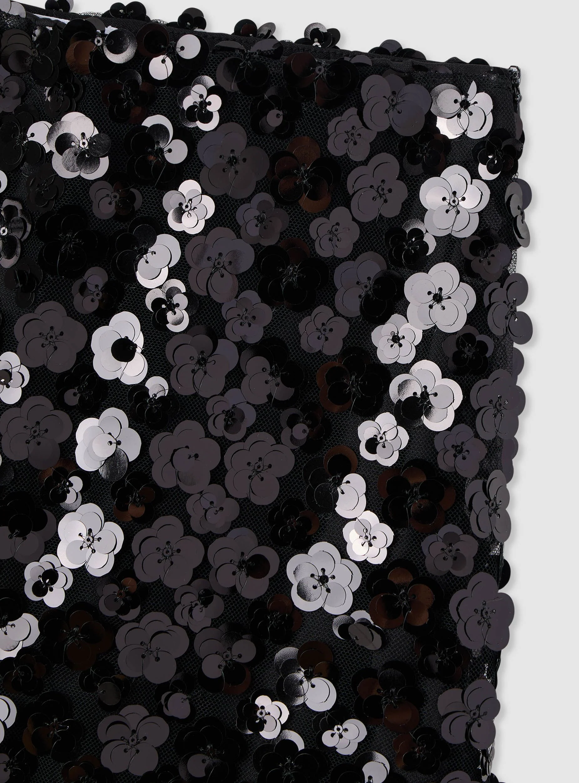 Gonna mini con paillettes a fiori - Image 6