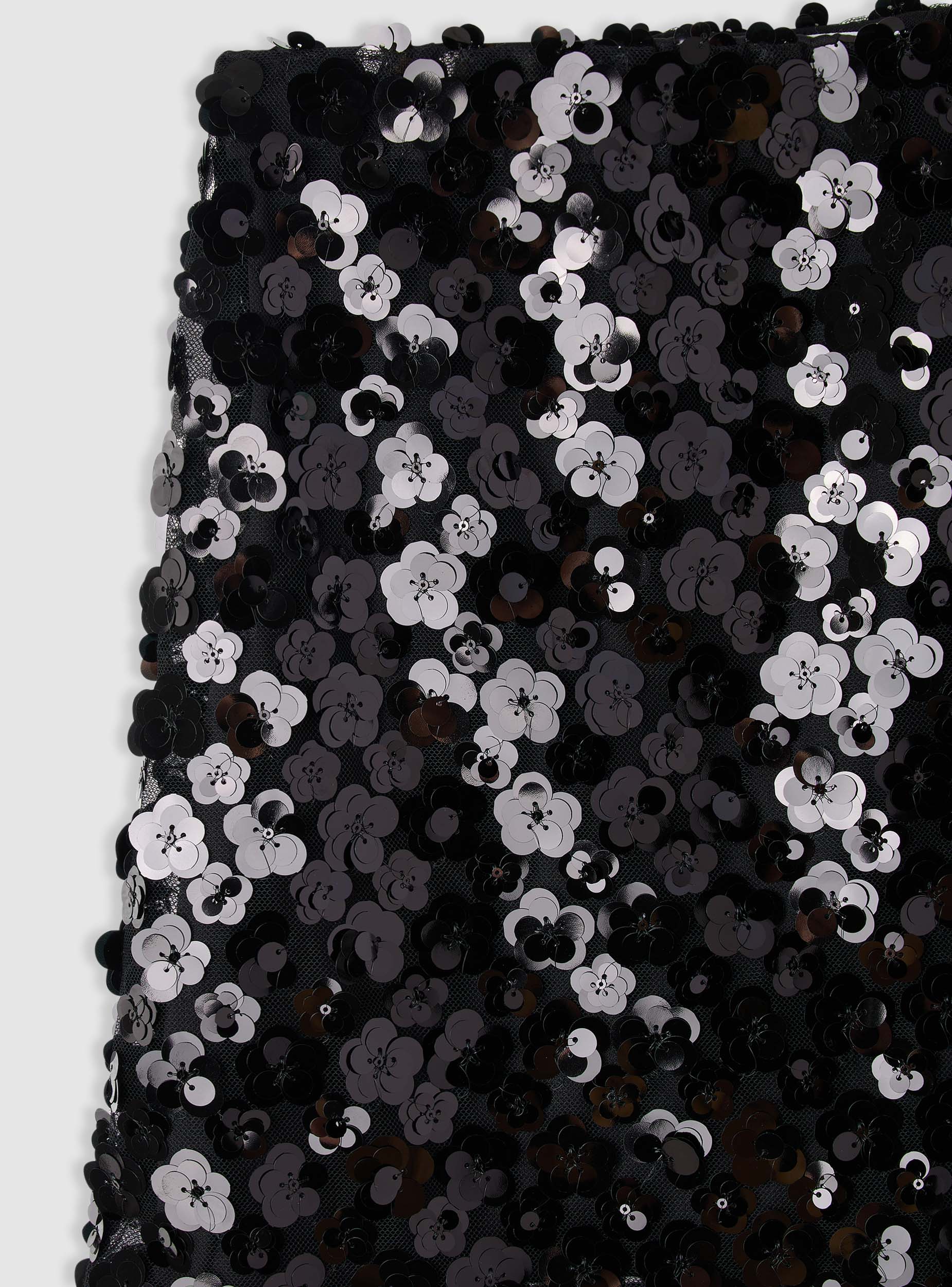 Gonna mini con paillettes a fiori - Image 7