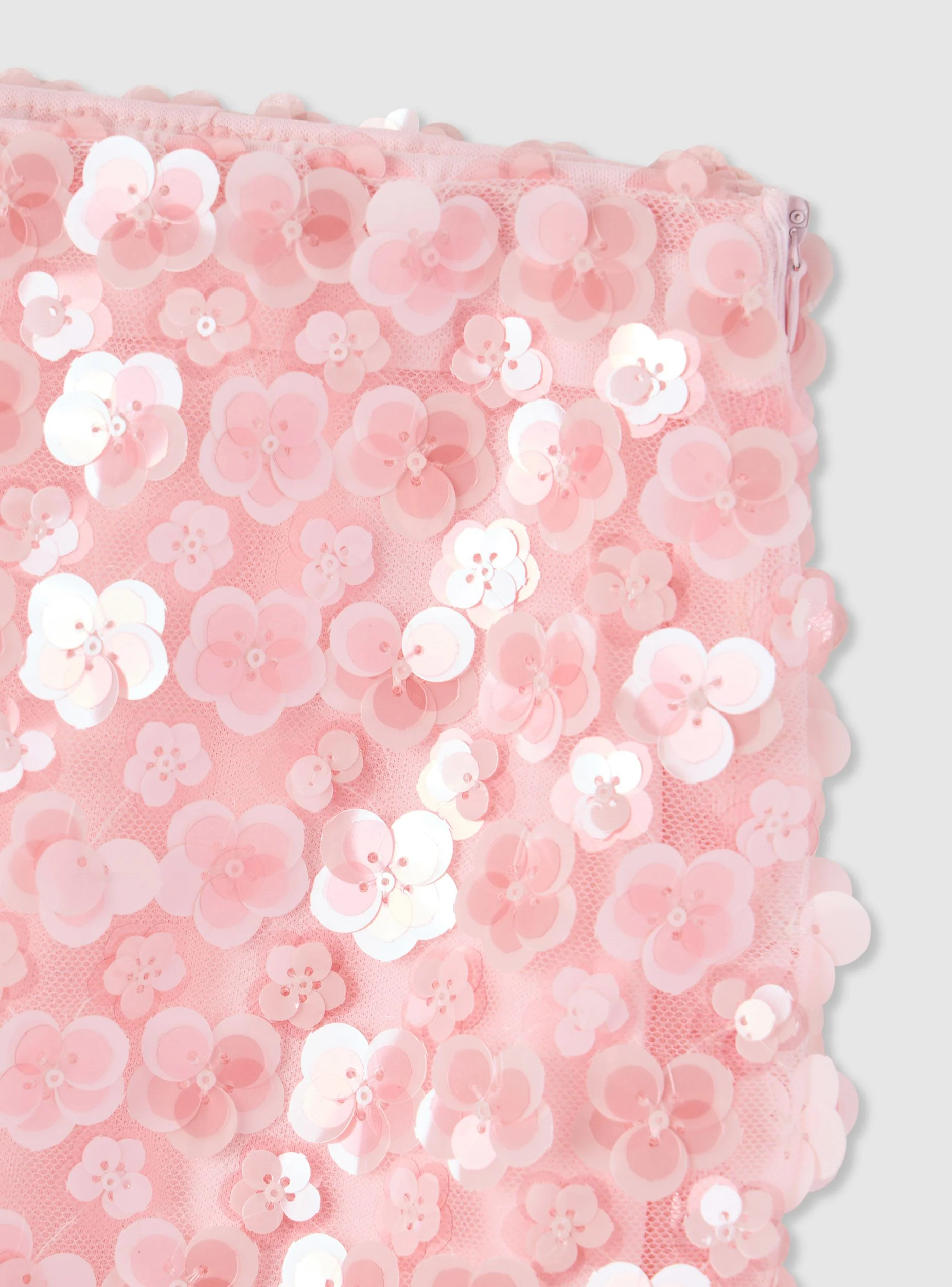 Gonna mini con paillettes a fiori - Image 6