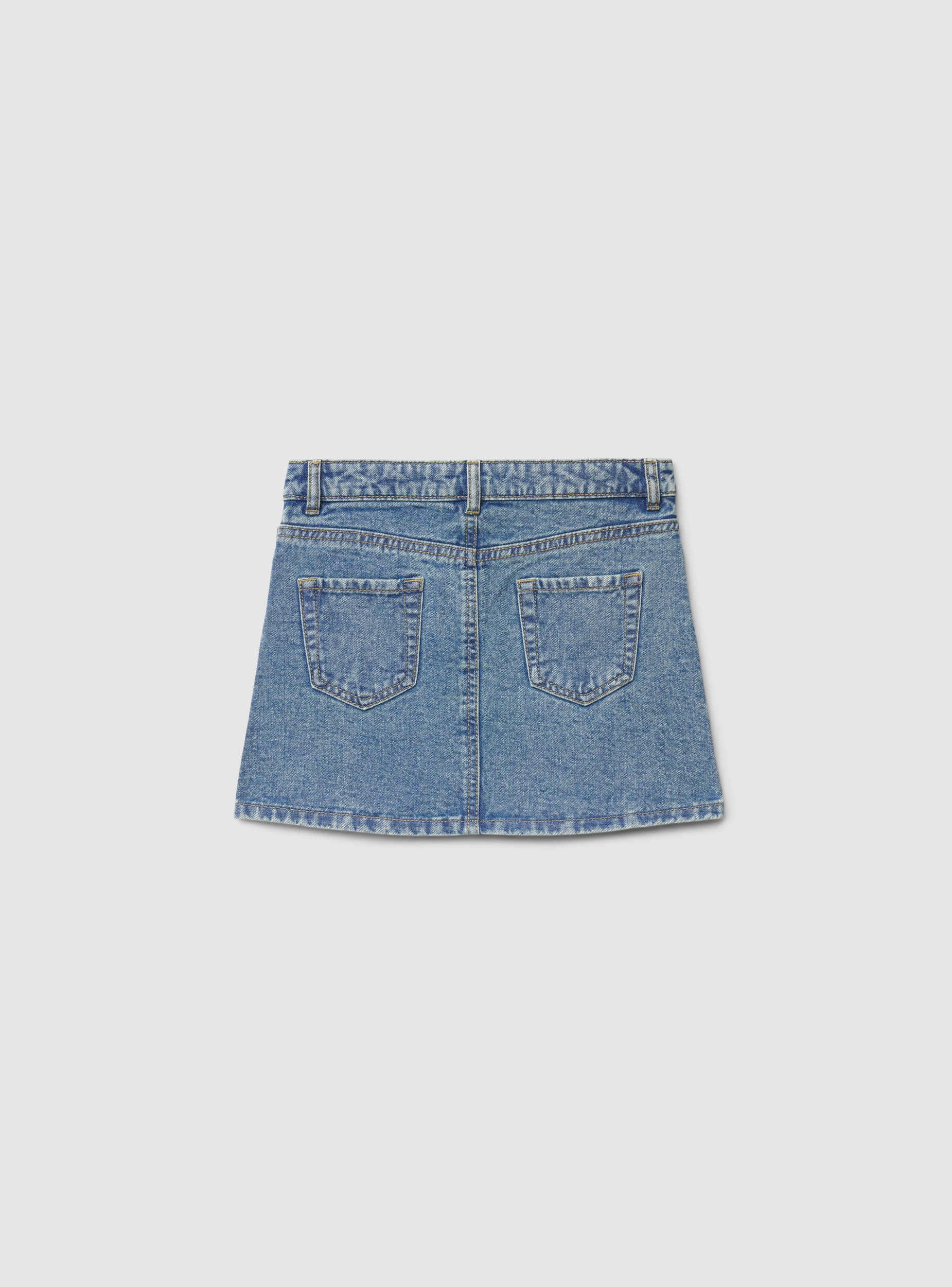 Gonna mini in denim con strappi - Image 6