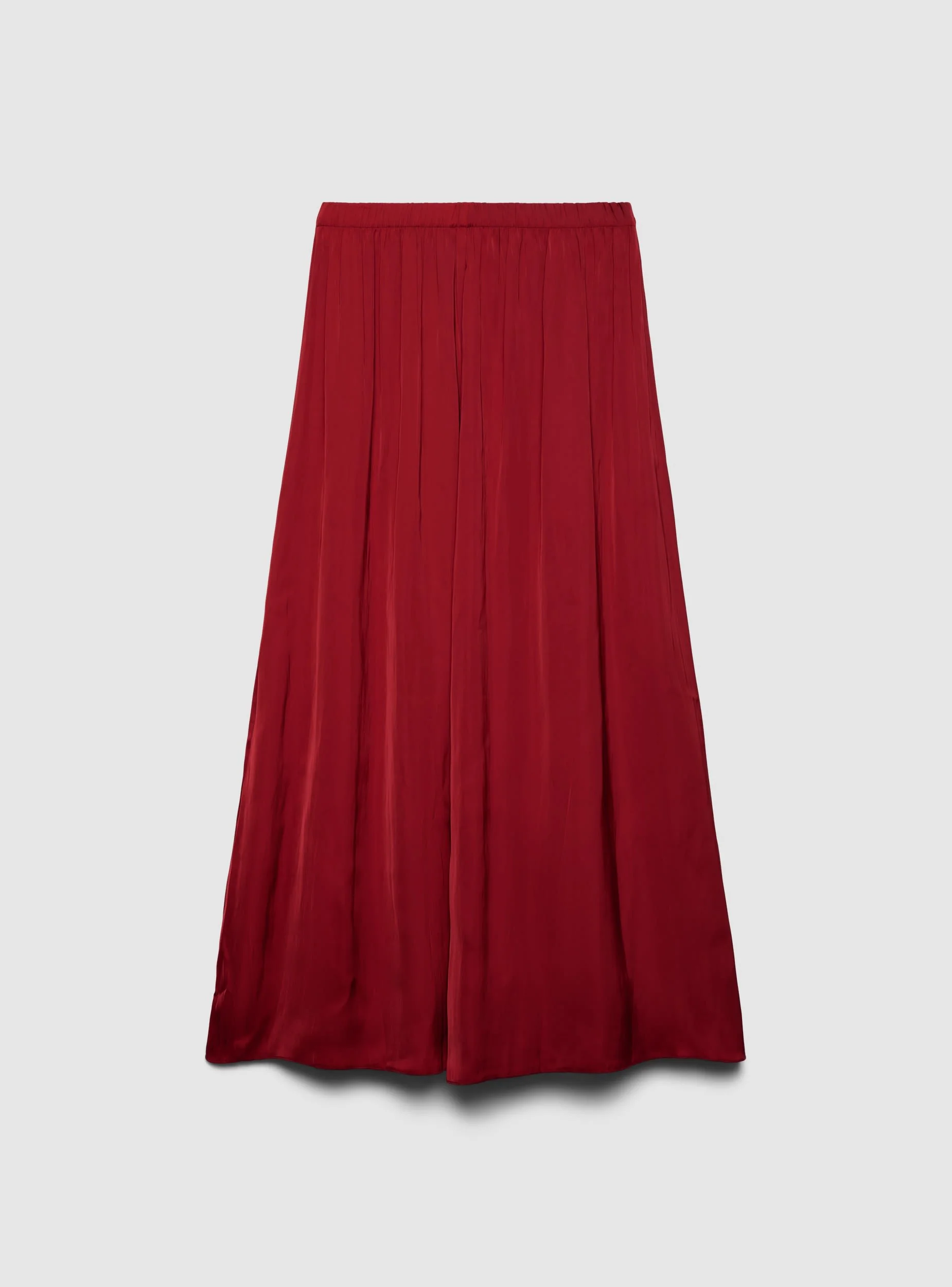 Gonna svasata midi a tinta unita satin - Image 5