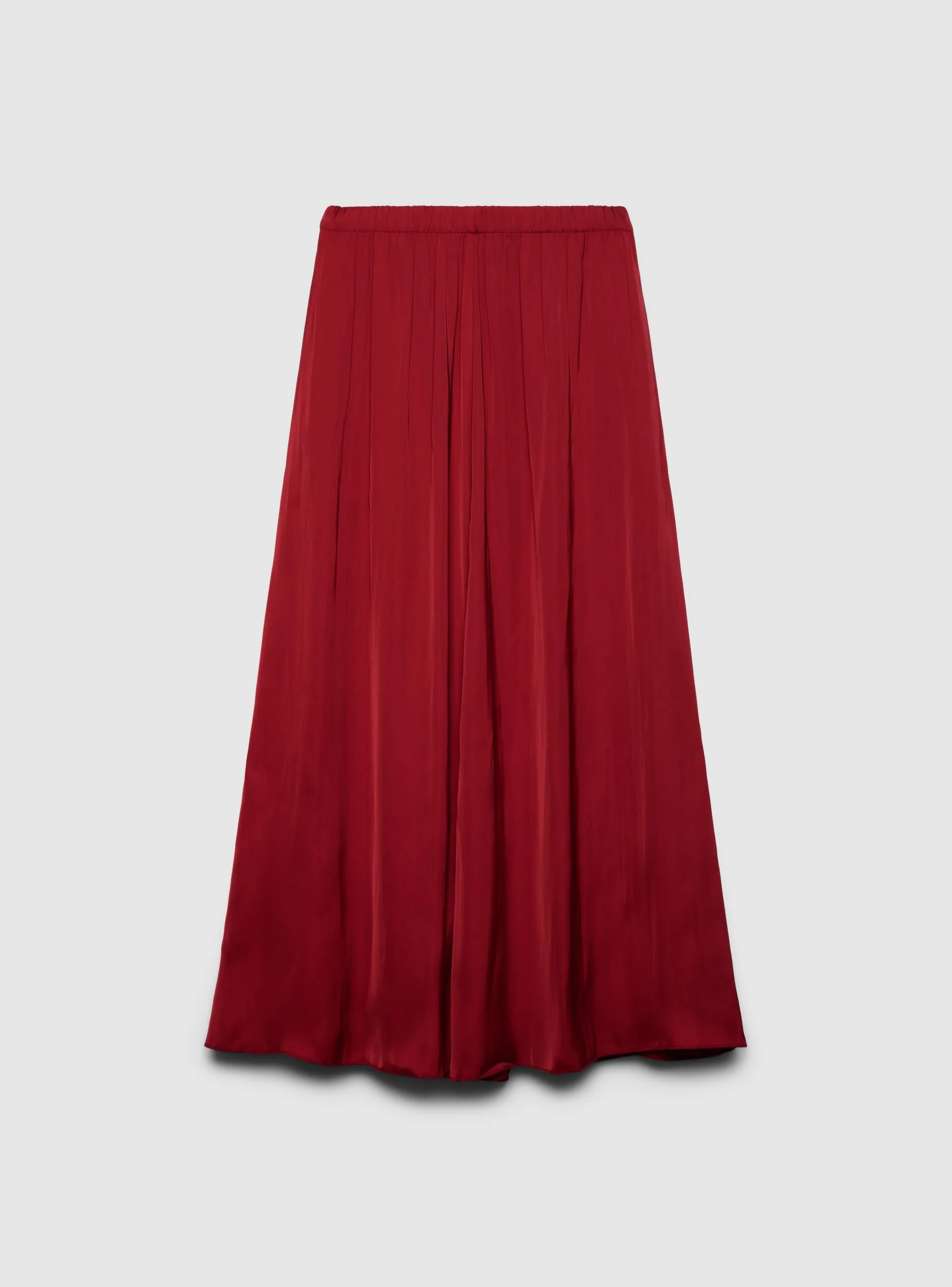 Gonna svasata midi a tinta unita satin - Image 6