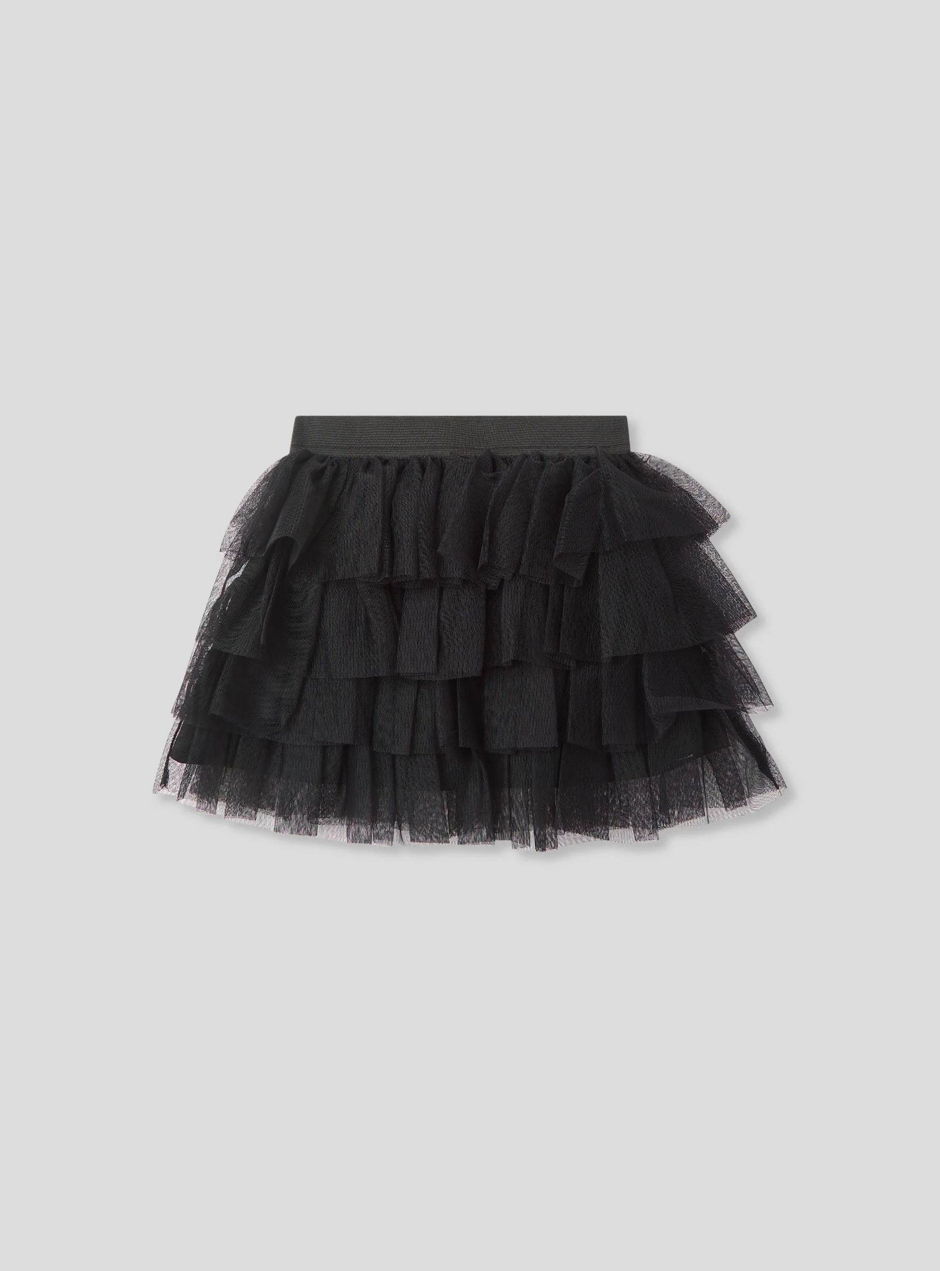 Gonna tinta unita a balze in tulle - Image 5
