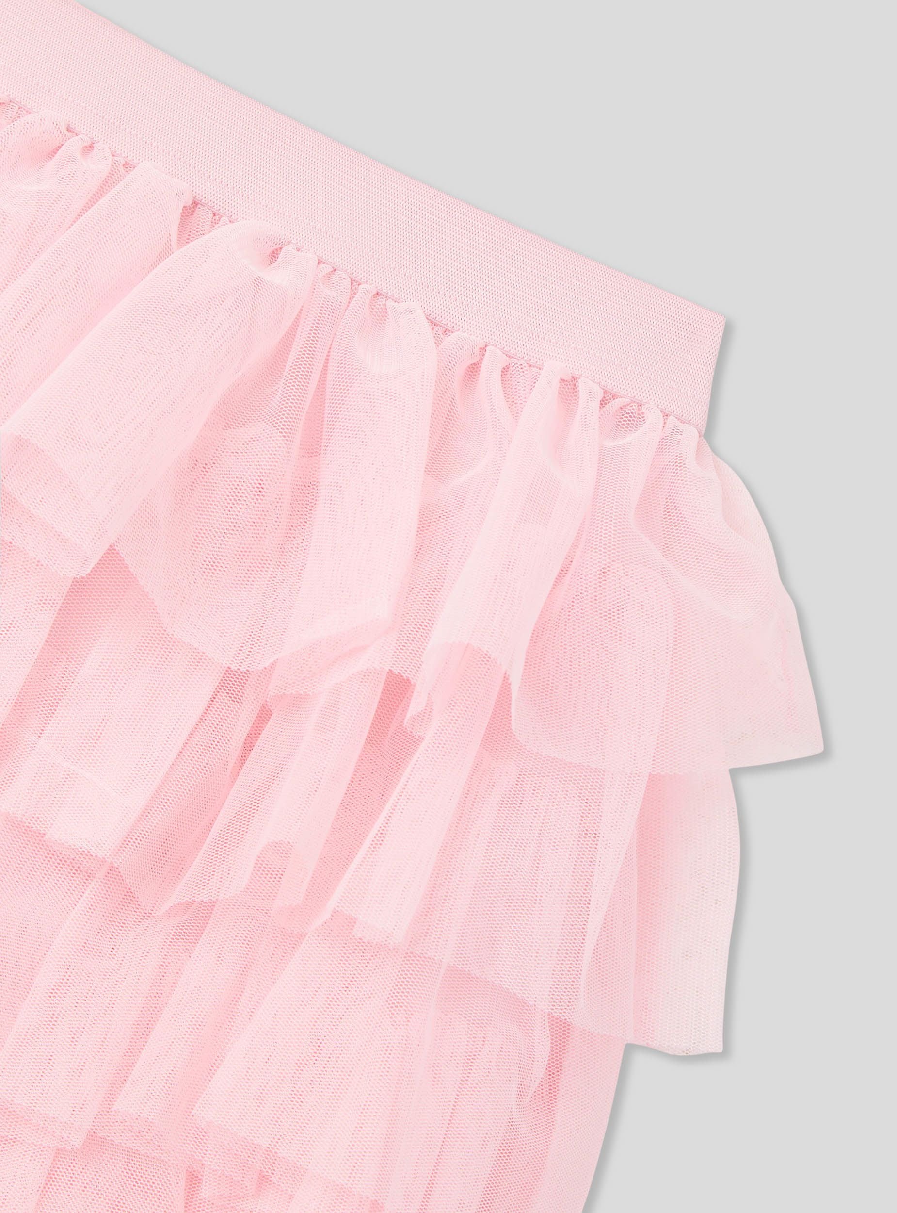 Gonna tinta unita a balze in tulle - Image 4