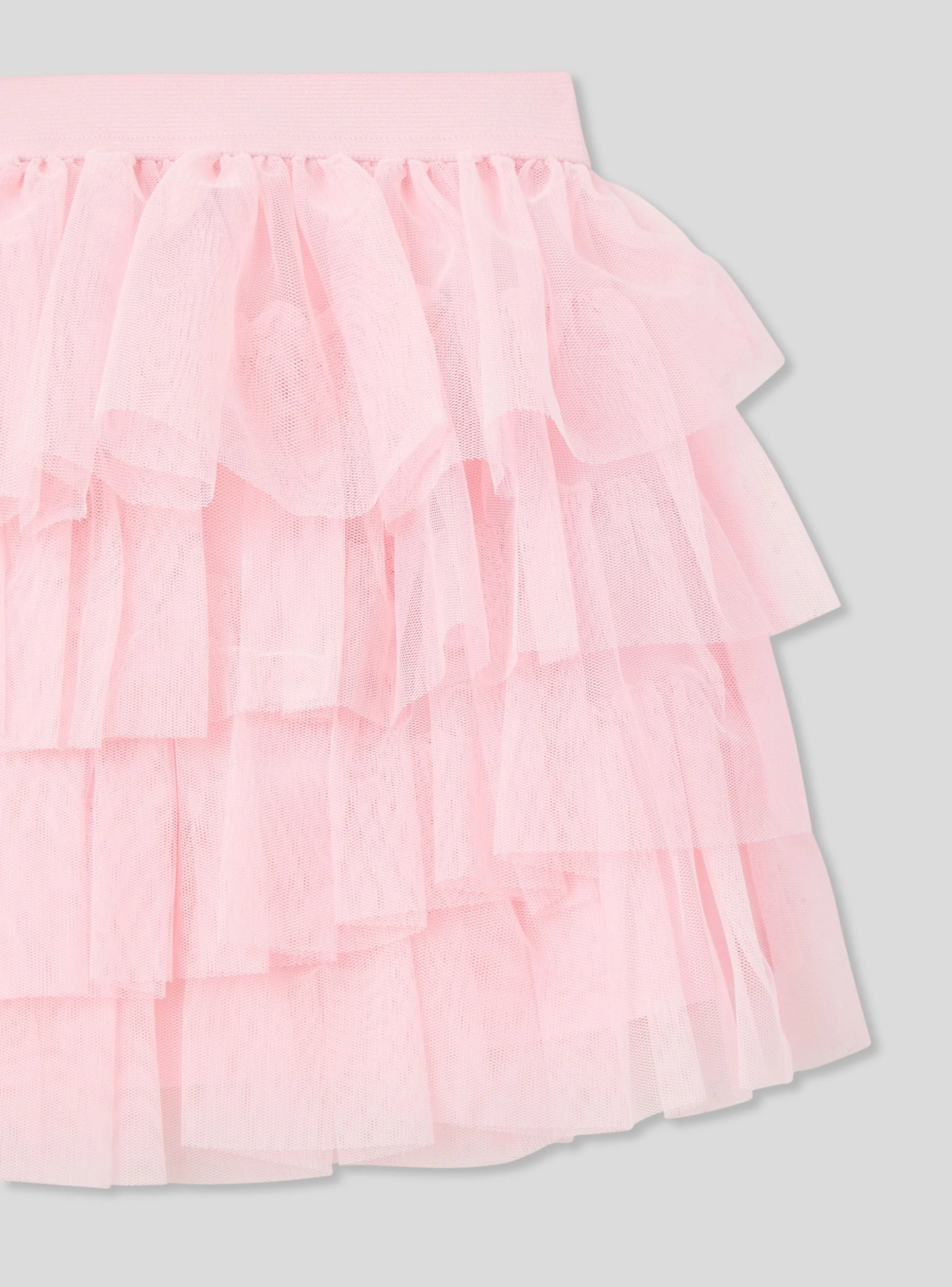 Gonna tinta unita a balze in tulle - Image 5