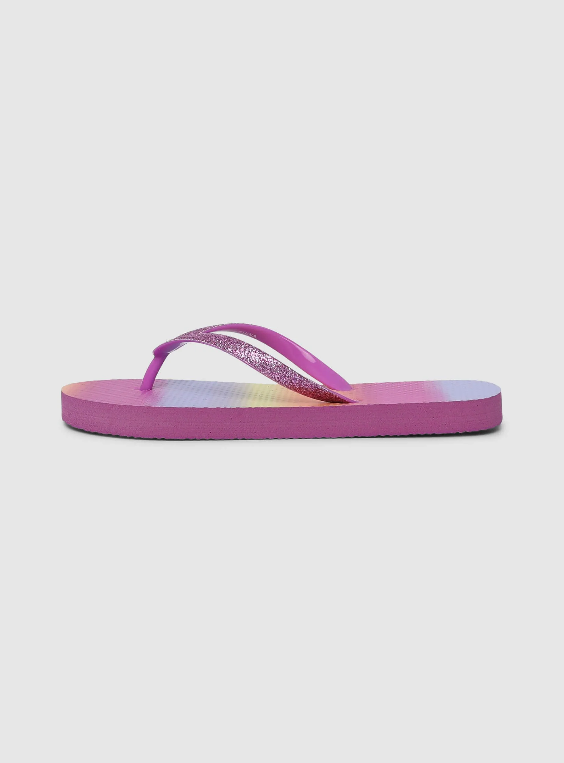 Infradito a righe multicolor con glitter
