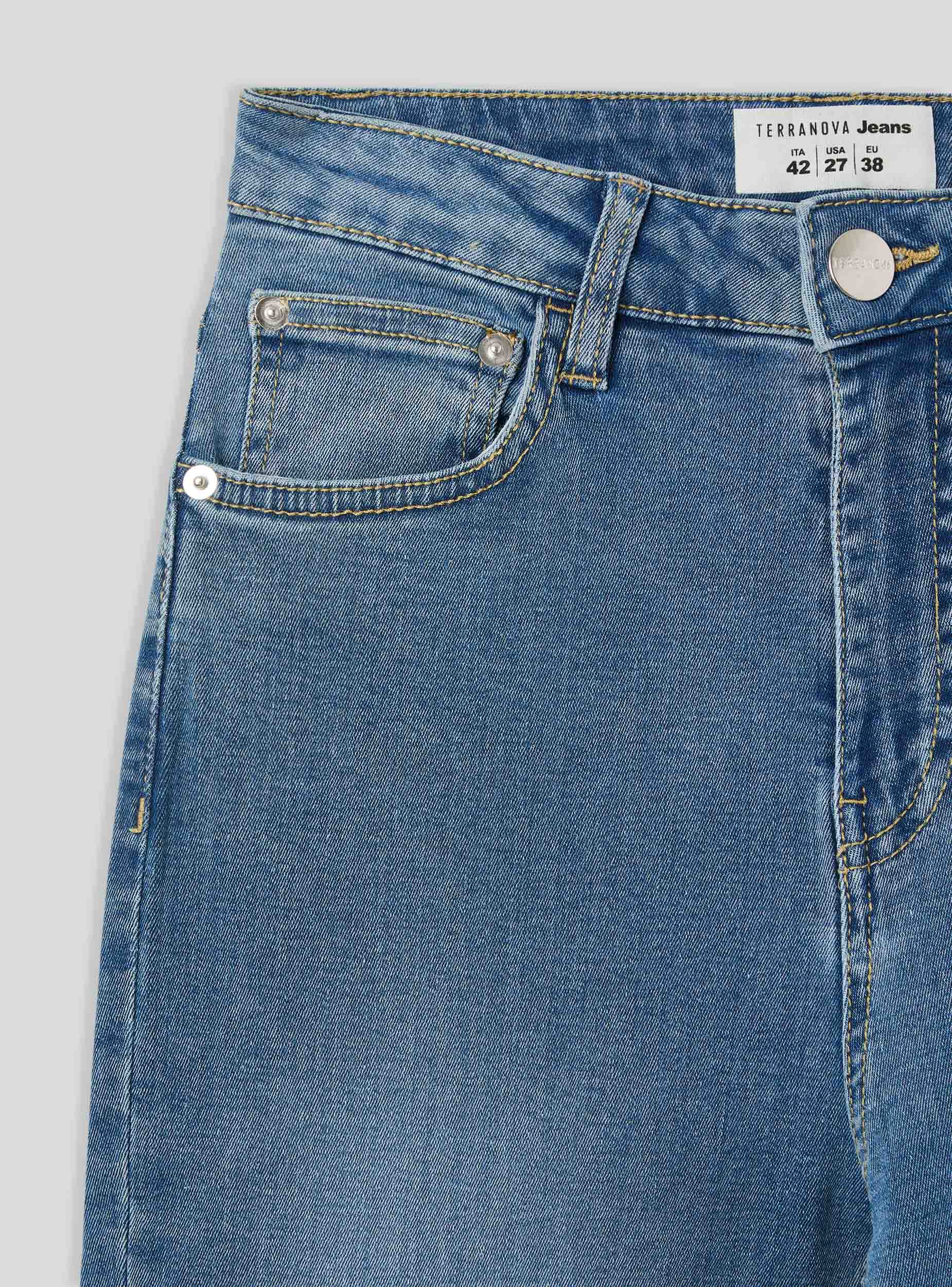 Jeans a zampa a vita alta lavaggio medio - Image 6