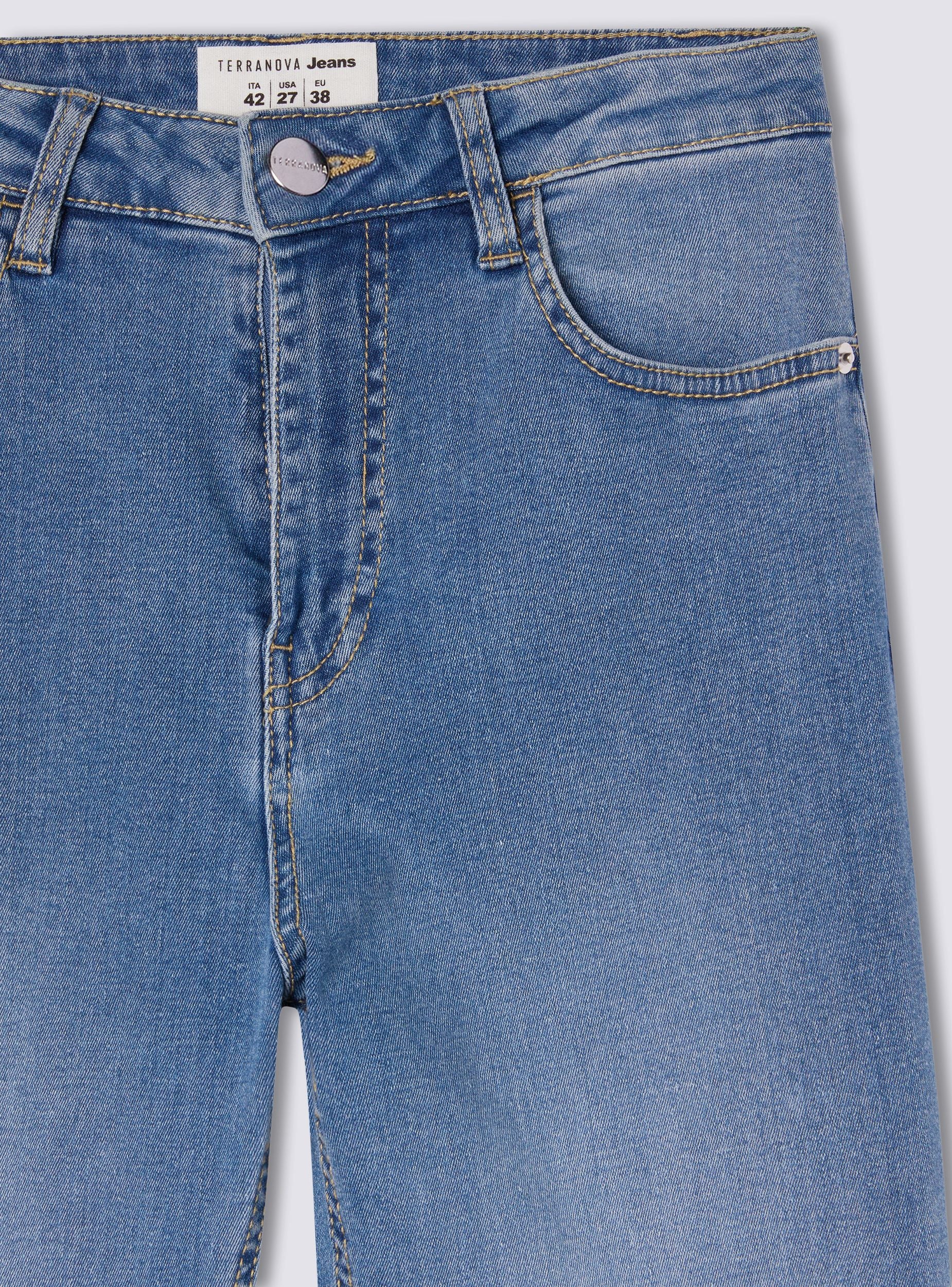 Jeans a zampa a vita alta lavaggio medio - Image 7