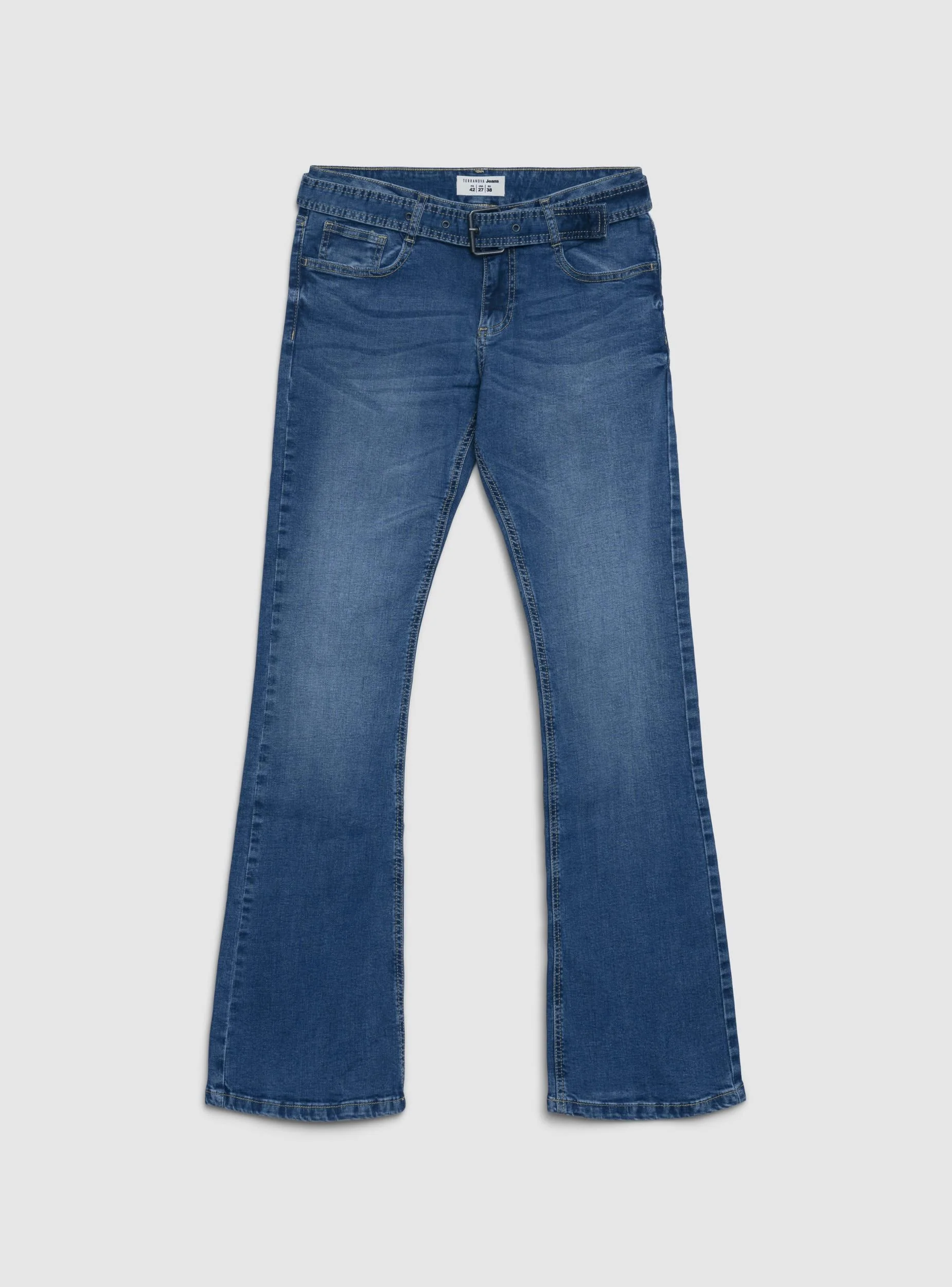 Jeans a zampa con cinta - Image 6
