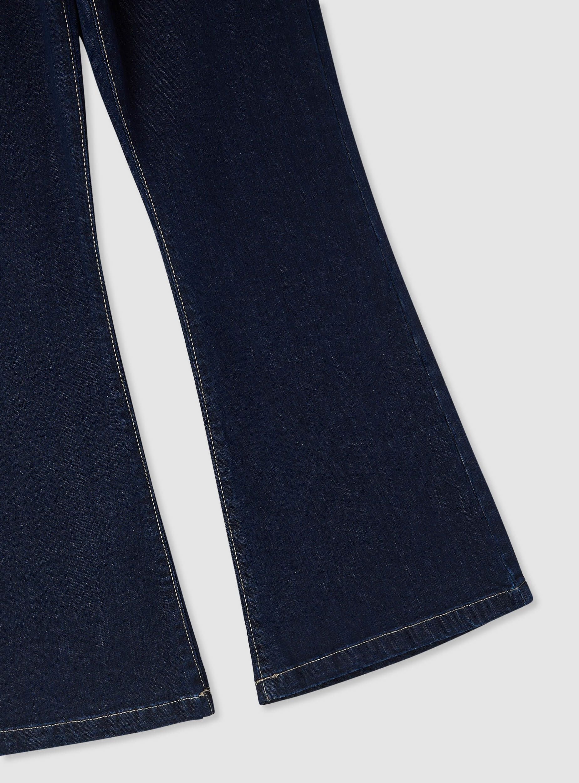 Jeans a zampa tinta unita - Image 5