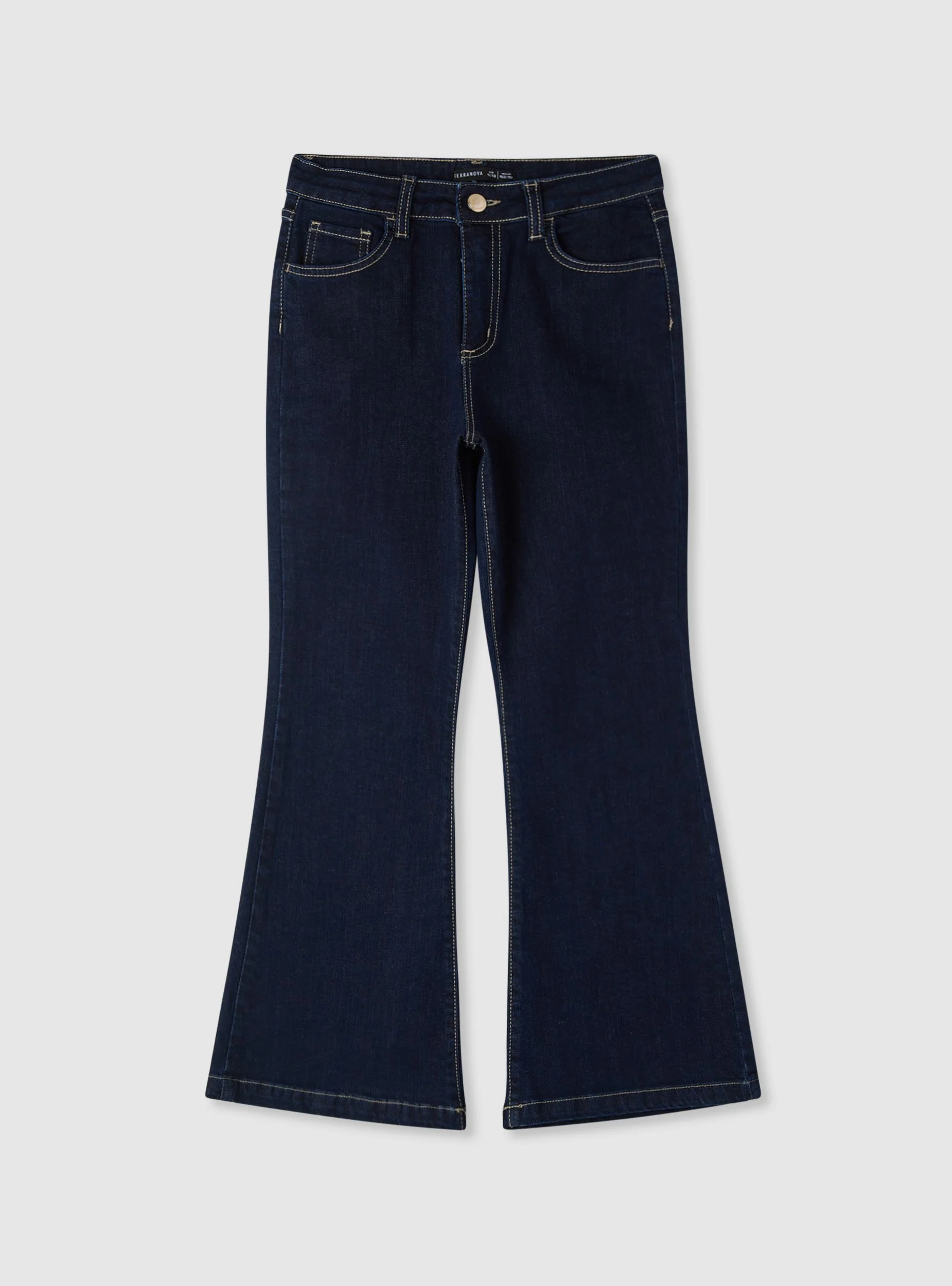 Jeans a zampa tinta unita - Image 6