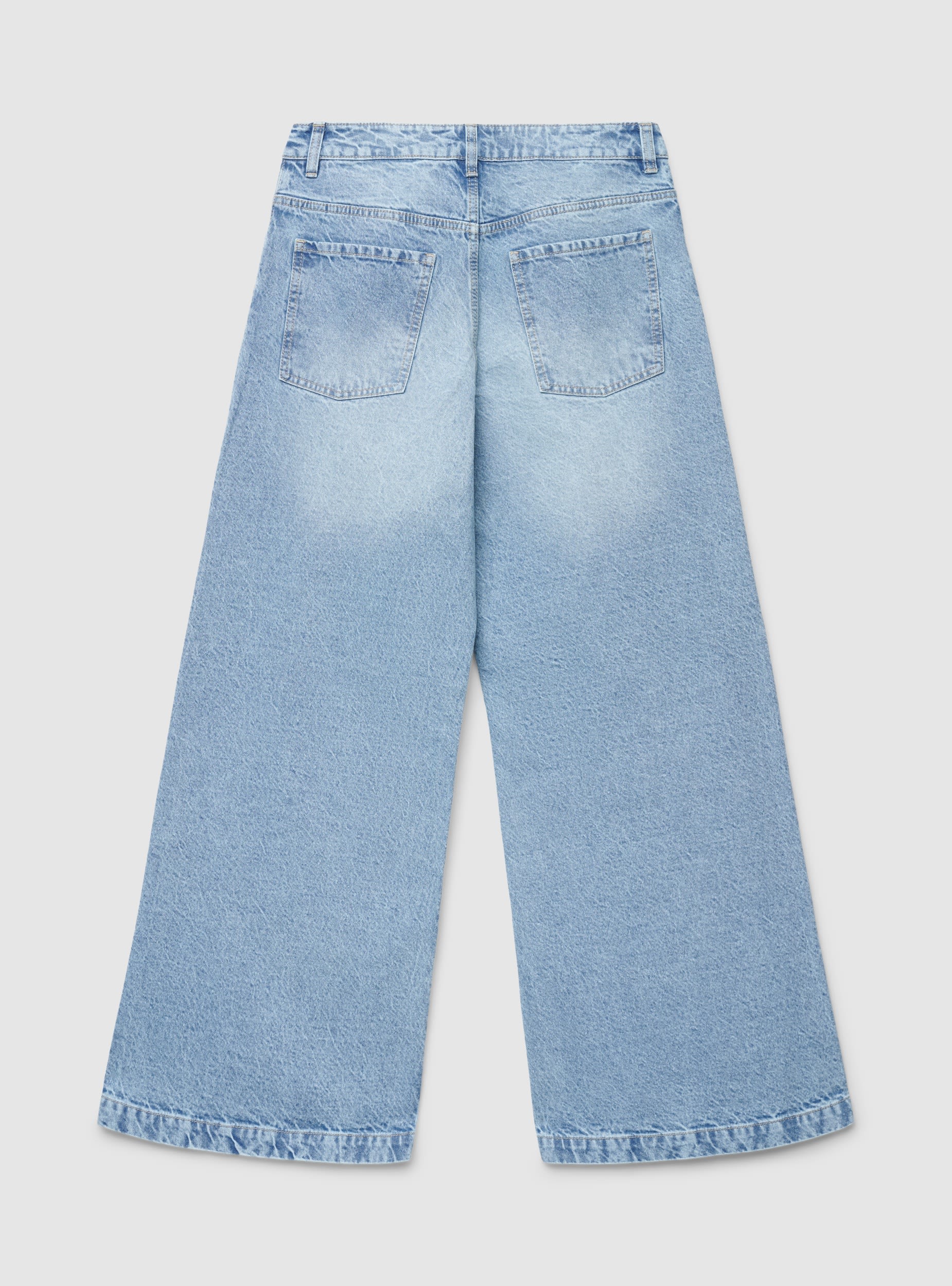 Jeans baggy a vita bassa tinta unita - Image 6