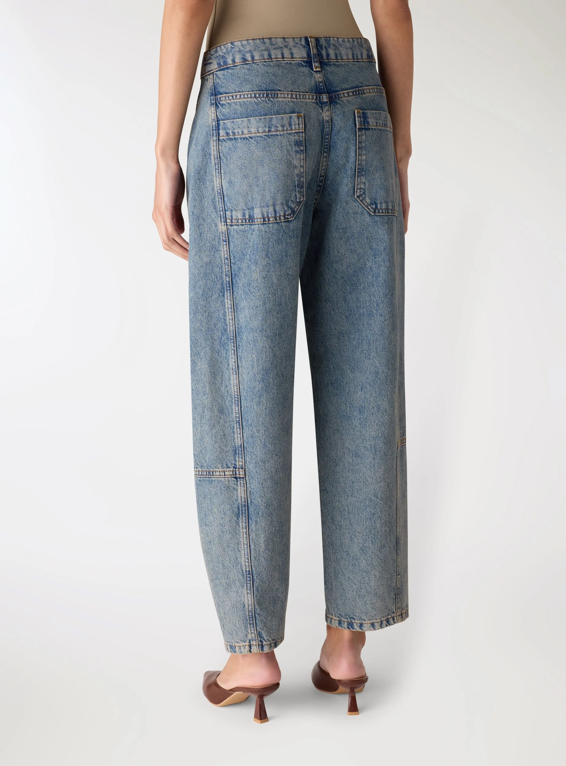 Jeans balloon a tinta unita - Image 3