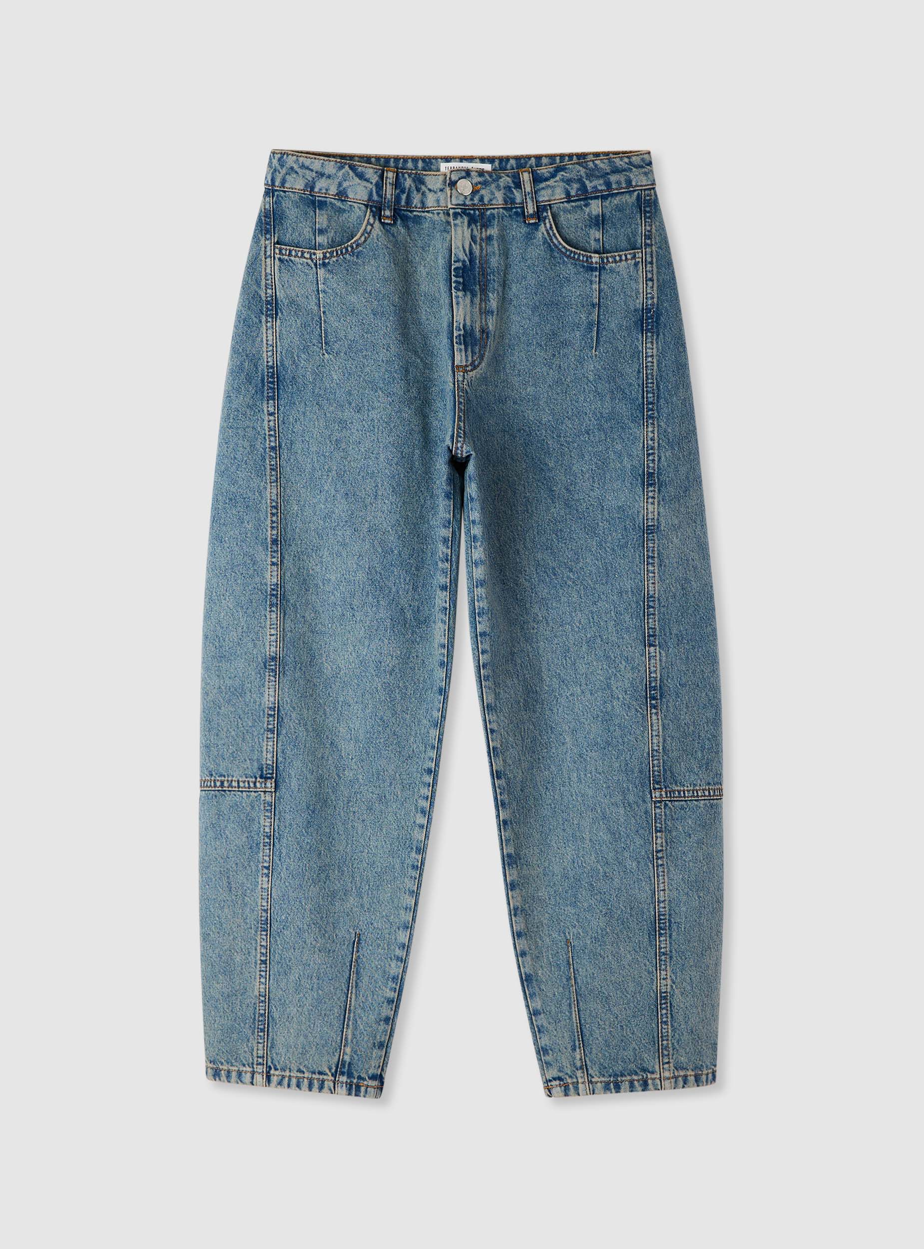 Jeans balloon a tinta unita - Image 7