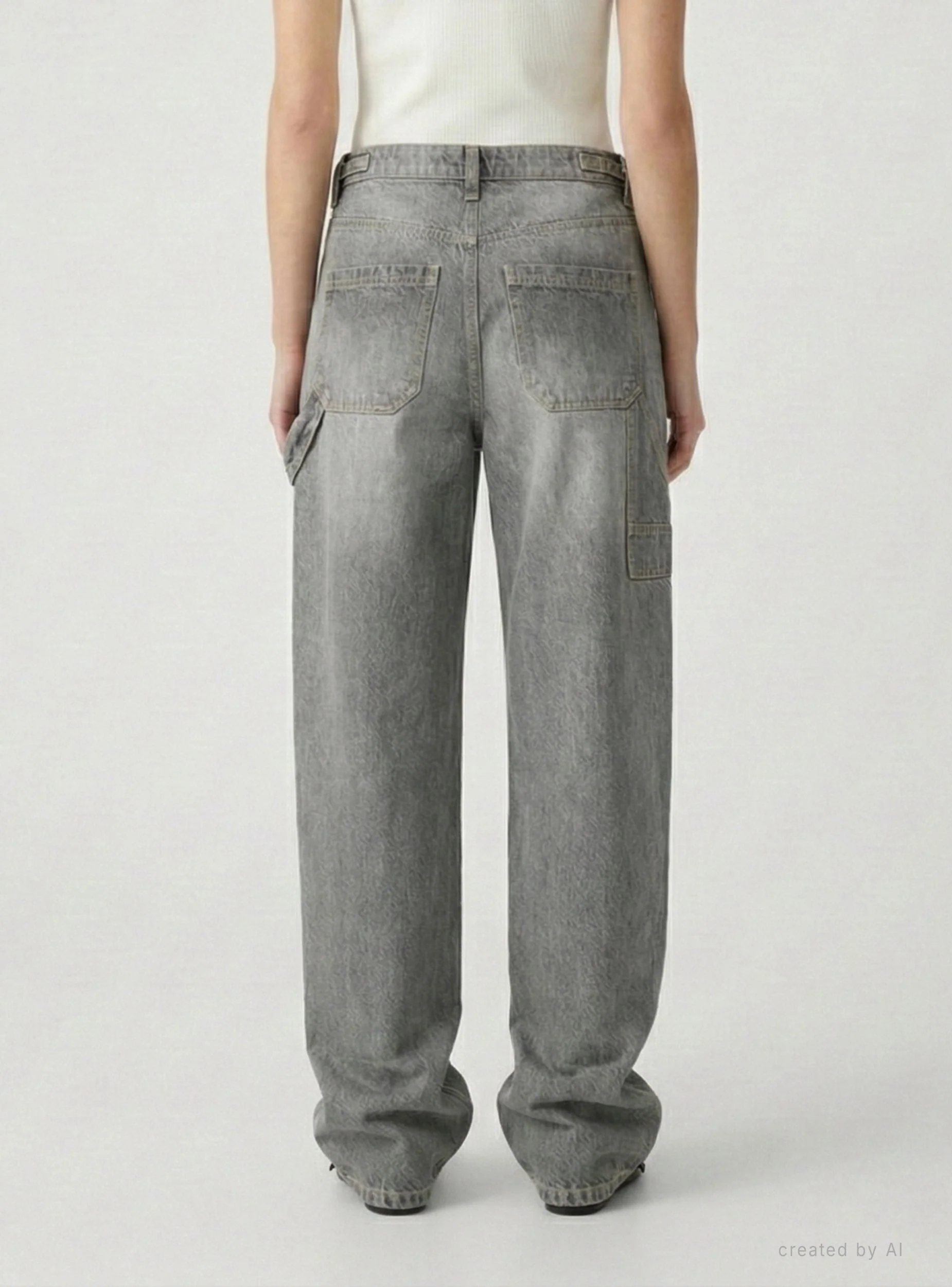 Jeans balloon con dettagli carpenter - Image 3