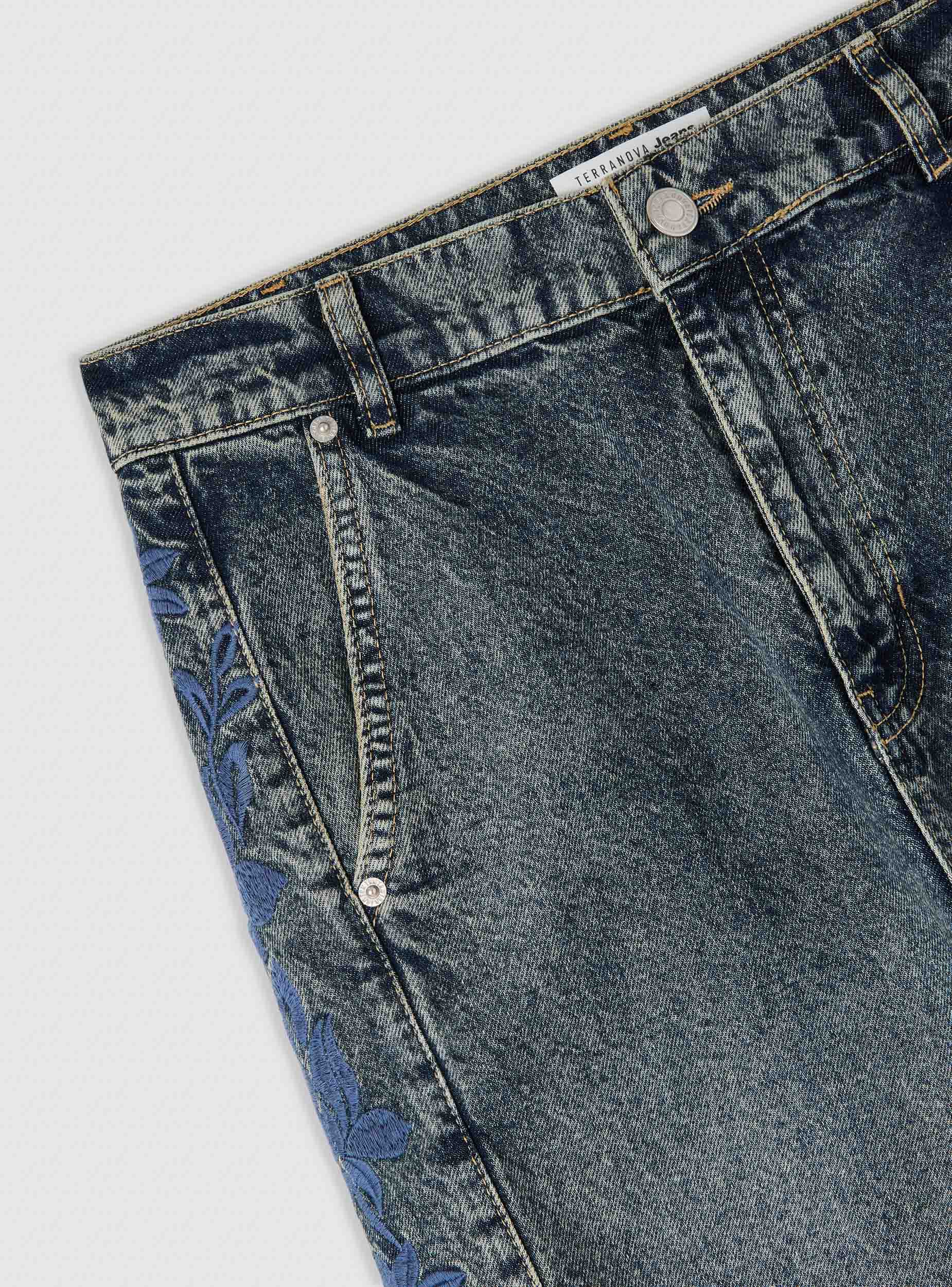 Jeans balloon con ricami laterali - Image 6