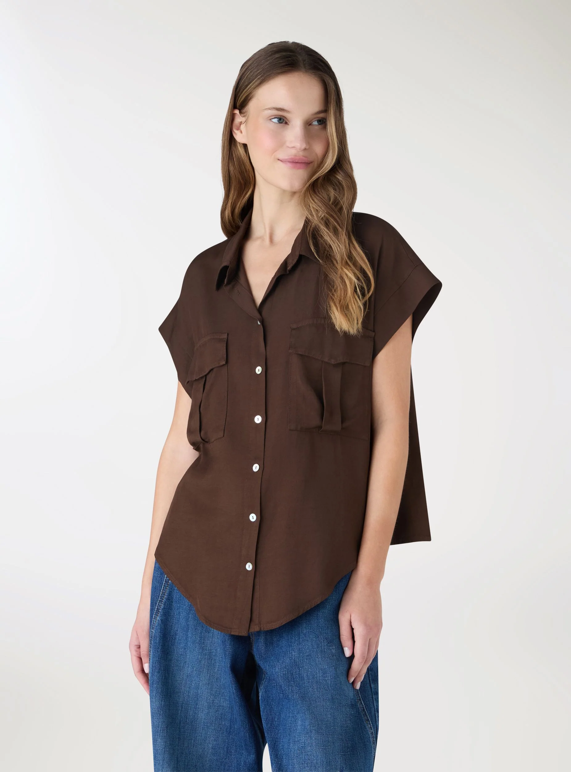 Jeans barrel con coulisse in vita - Image 2