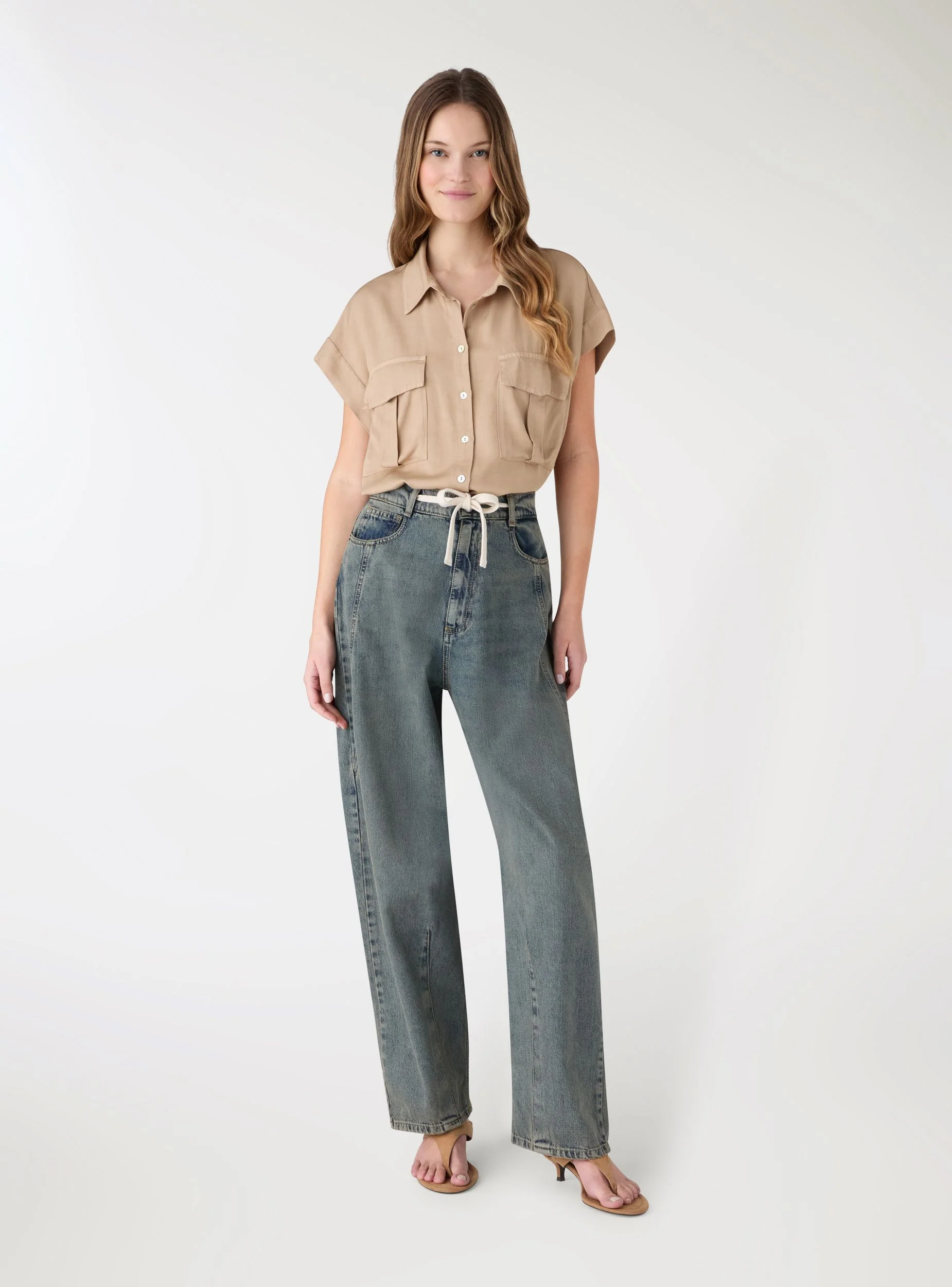 Jeans barrel con coulisse - Image 2