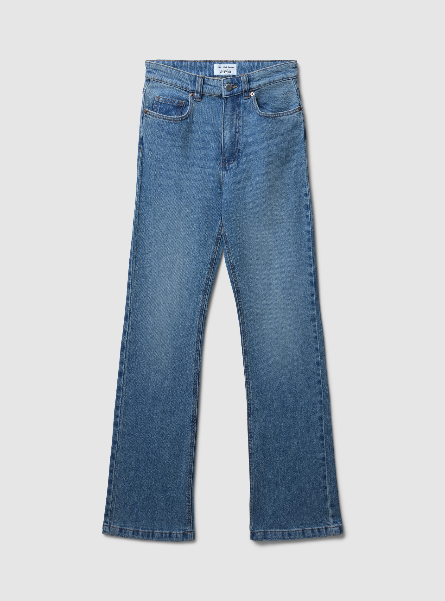 Jeans bootcut a tinta unita - Image 5