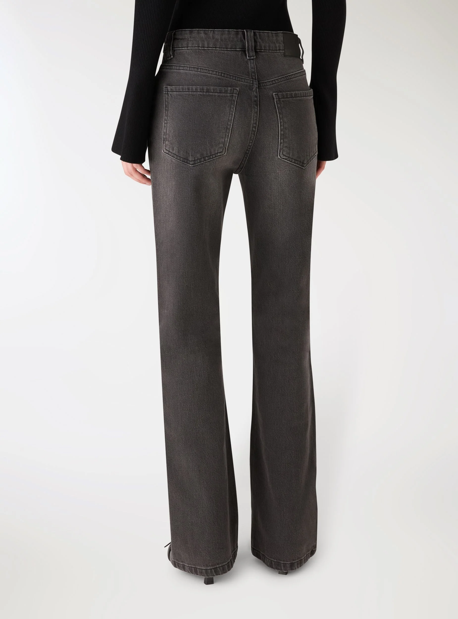 Jeans bootcut a tinta unita - Image 2