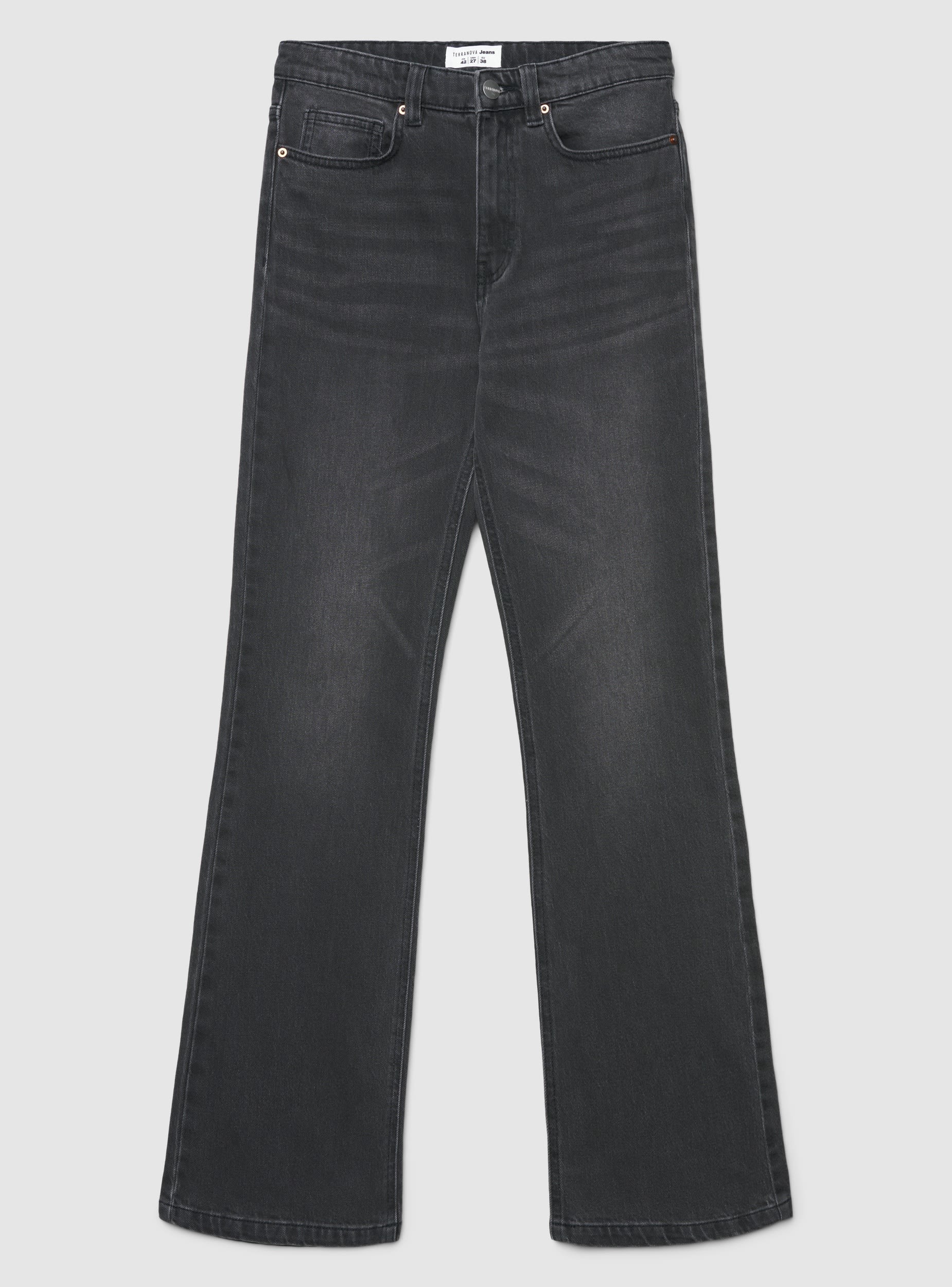 Jeans bootcut a tinta unita - Image 5