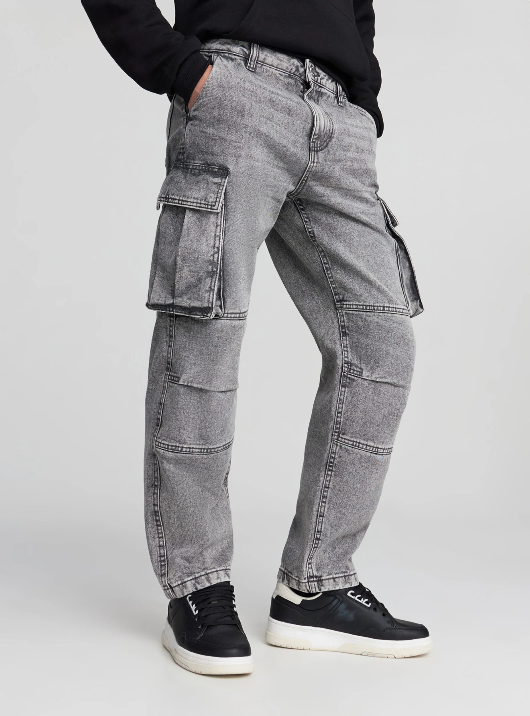 Jeans cargo fit over - Image 3