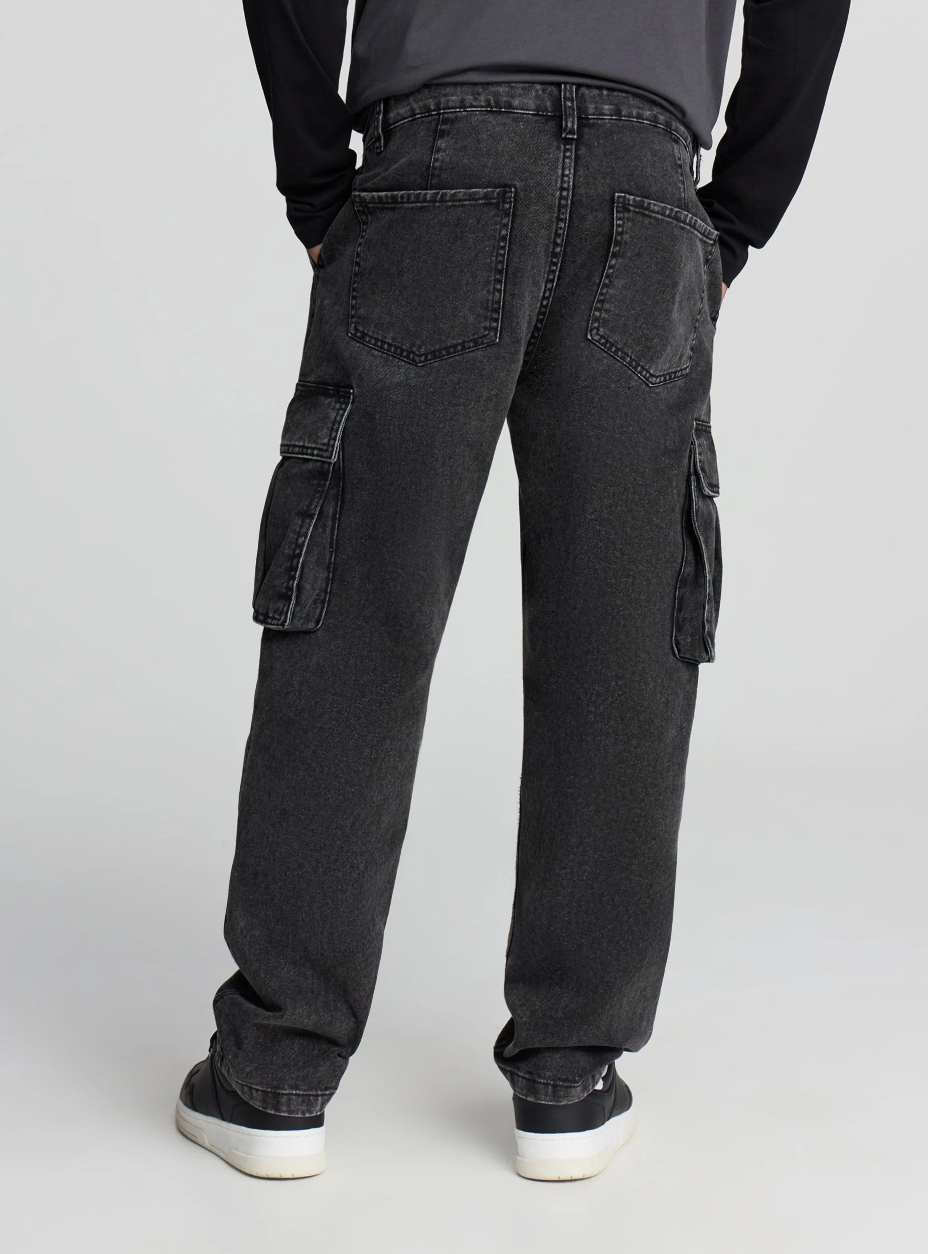 Jeans cargo oversize acid wash - Image 3