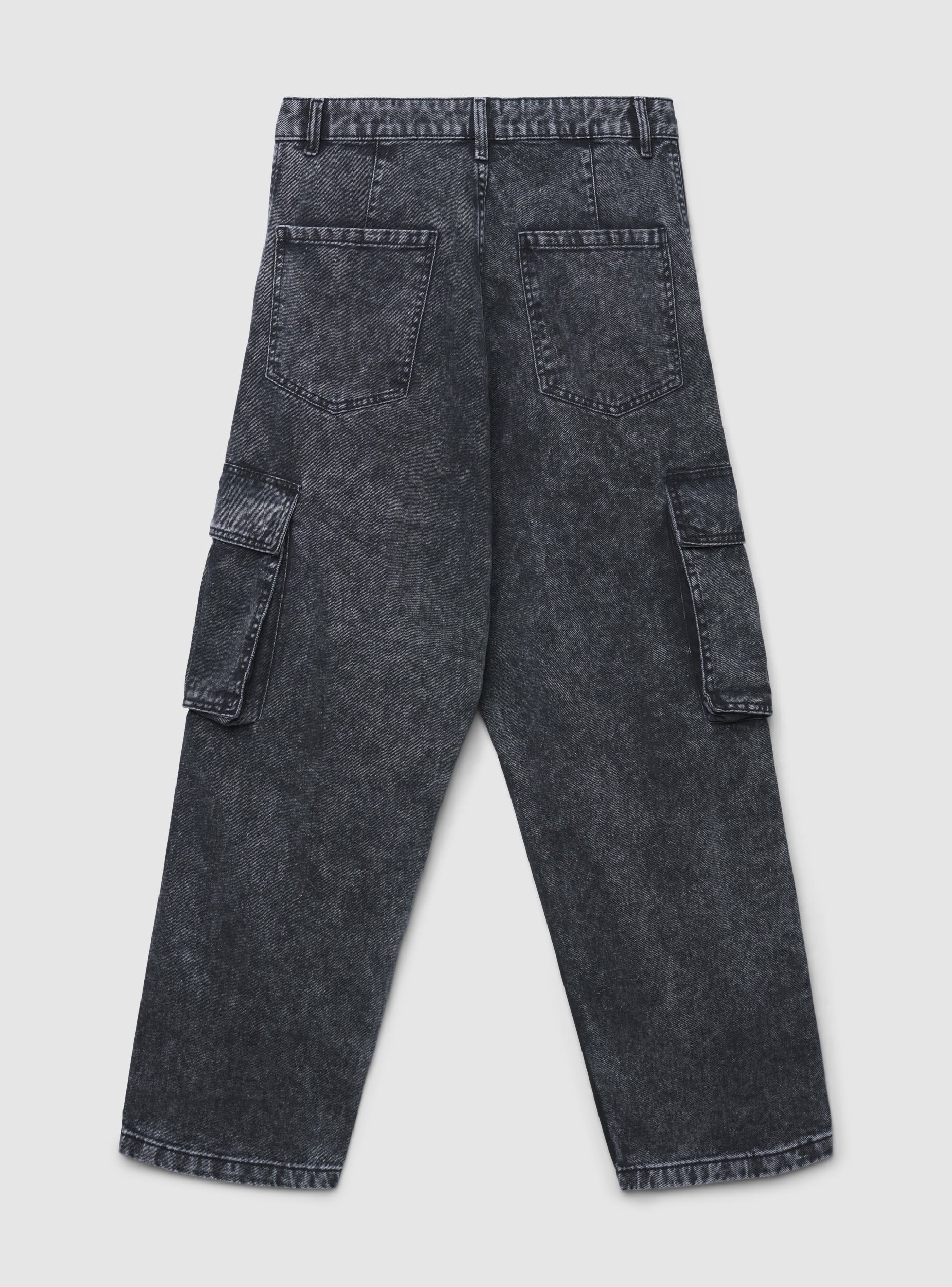 Jeans cargo superbaggy effetto slavato - Image 4